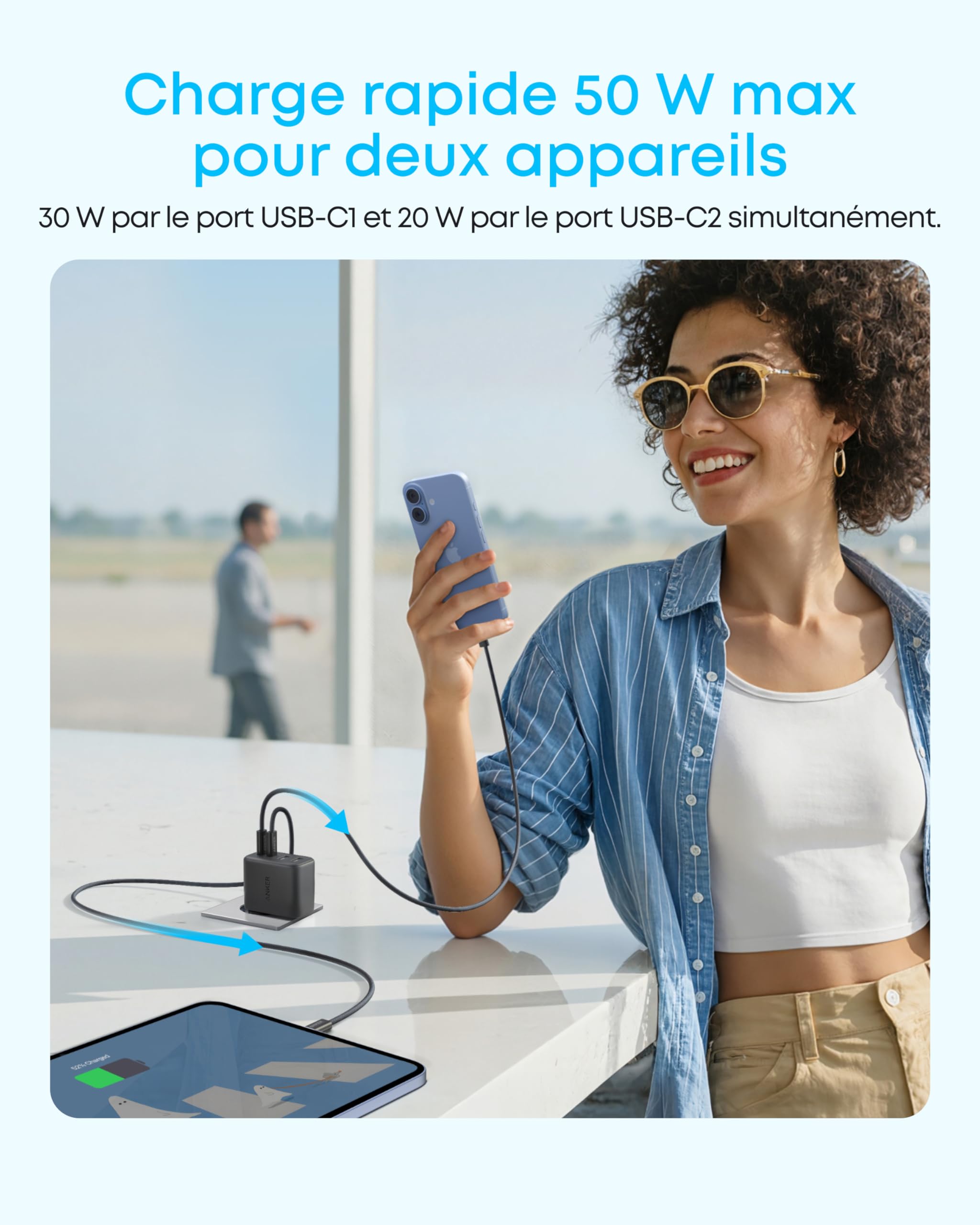 anker-zolo-chargeur-mural-usb-c-4-ports-50-w-2x-usb-c-2x-usb-a image 4