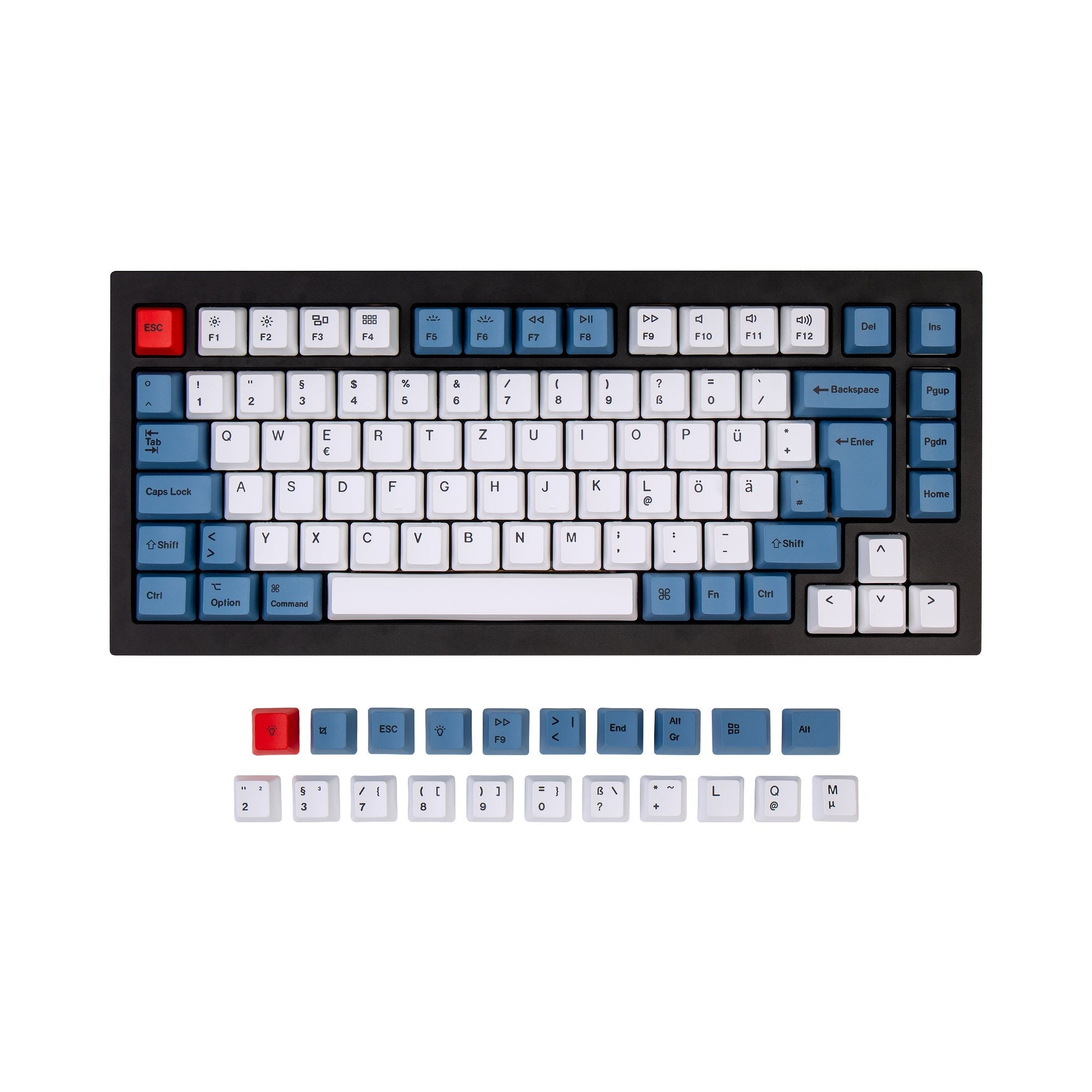 keychron-iso-q1-q1-pro-v1-k2-k2-pro-set-de-keycaps-oem-pbt-dye-sub-bleu image 6