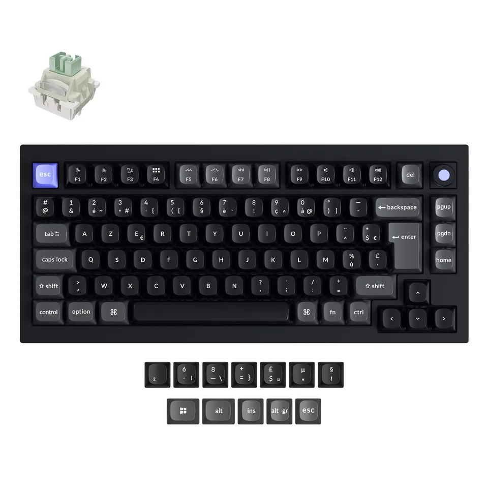 keychron-q1-he-8k-clavier-magn-tique-filaire-iso-collection-lime-switch image 1