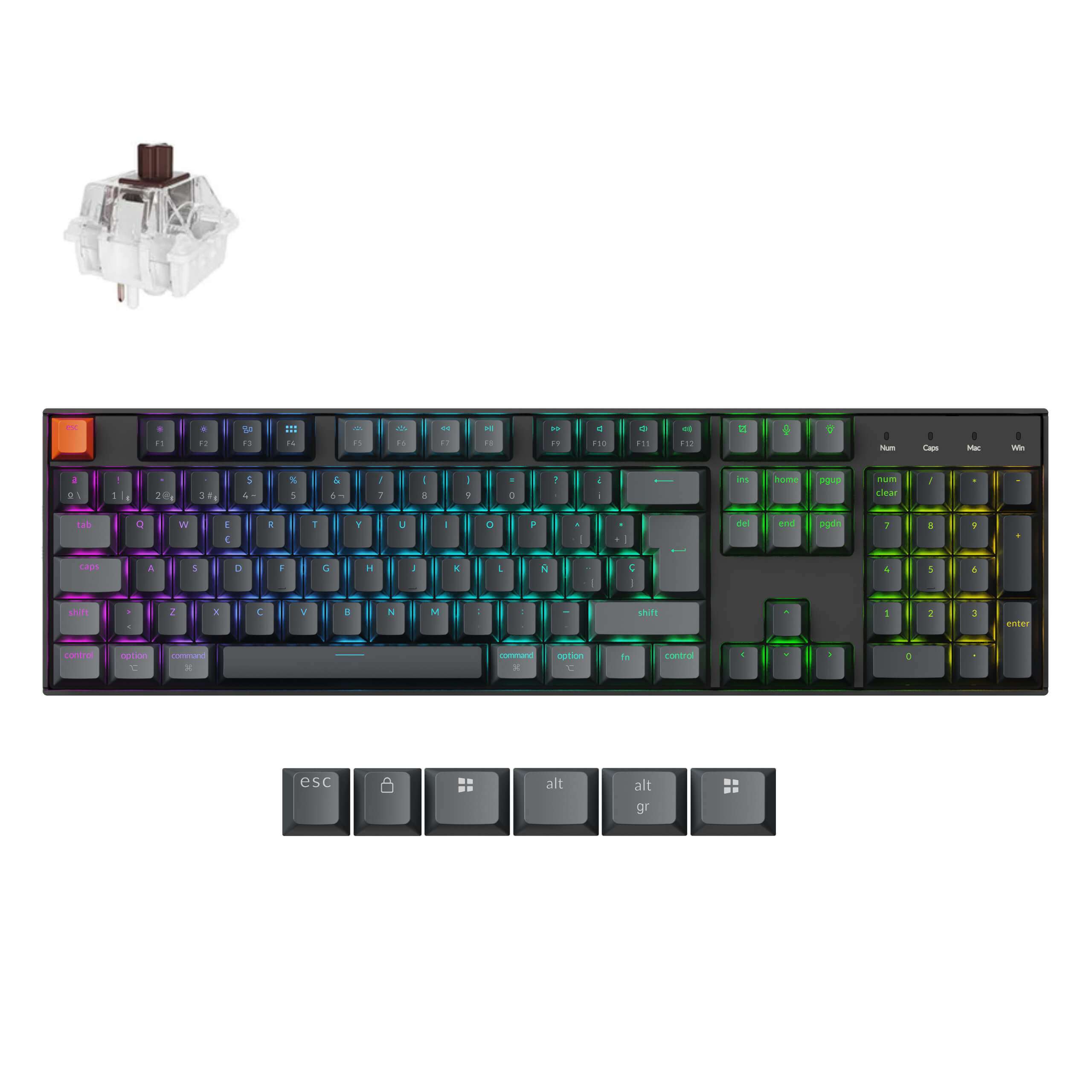 keychron-k10-qmk-version-2-clavier-m-canique-sans-fil-100-layout-iso image 5