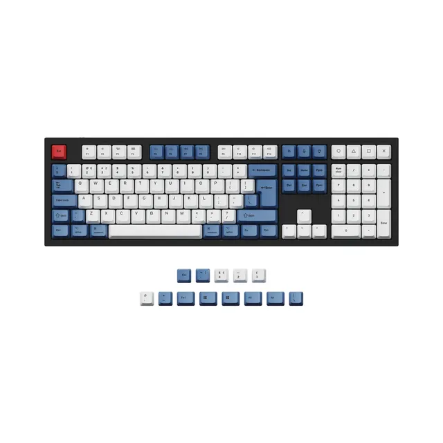 keychron-oem-dye-sub-pbt-keycap-set-bleu-iso-ansi-q3-q4-q6-v3-v4-v6-k8 image 1