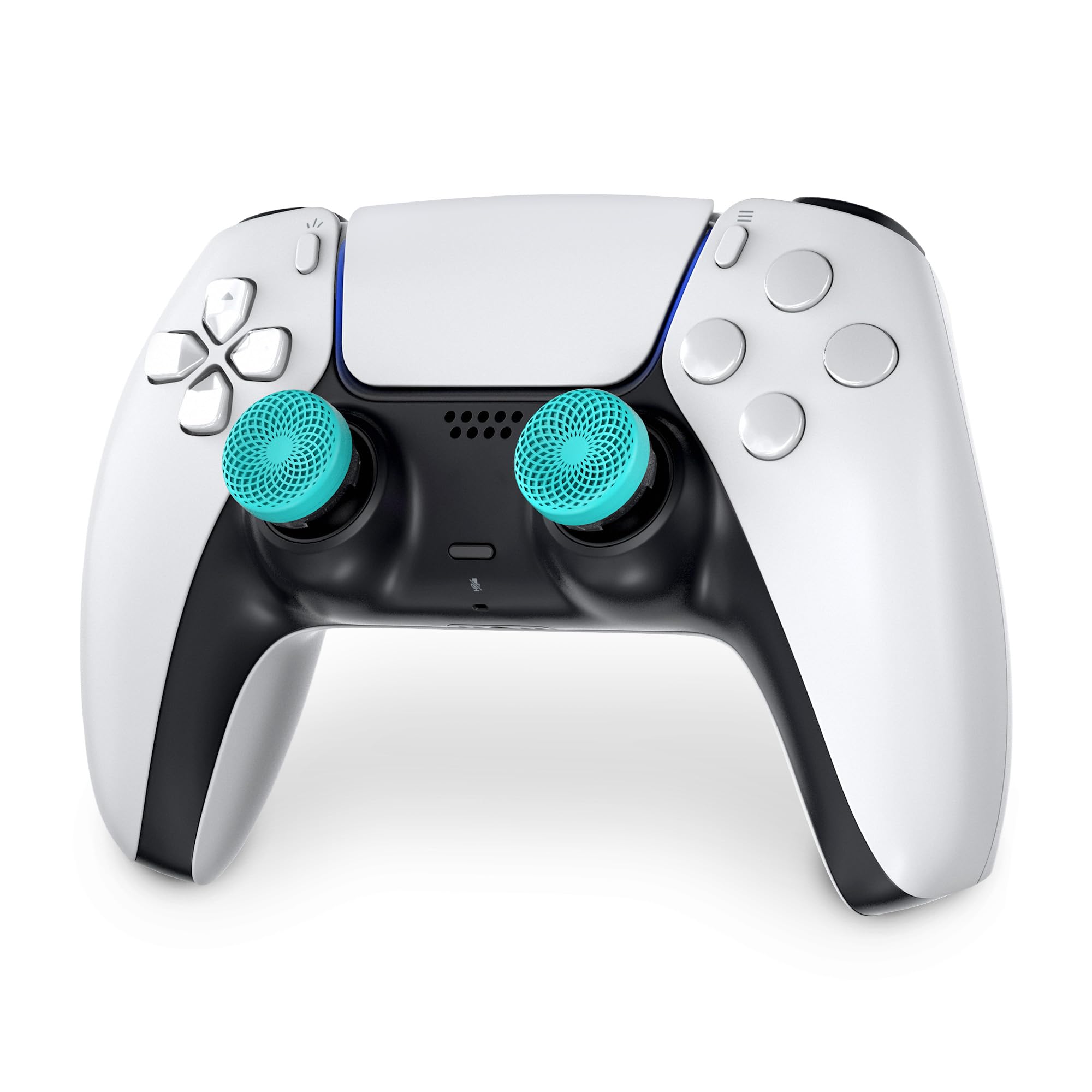 kontrolfreek-lotus-grips-turquoise-2-rehausseurs-joystick-mid-rise-ps5-ps4 image 4