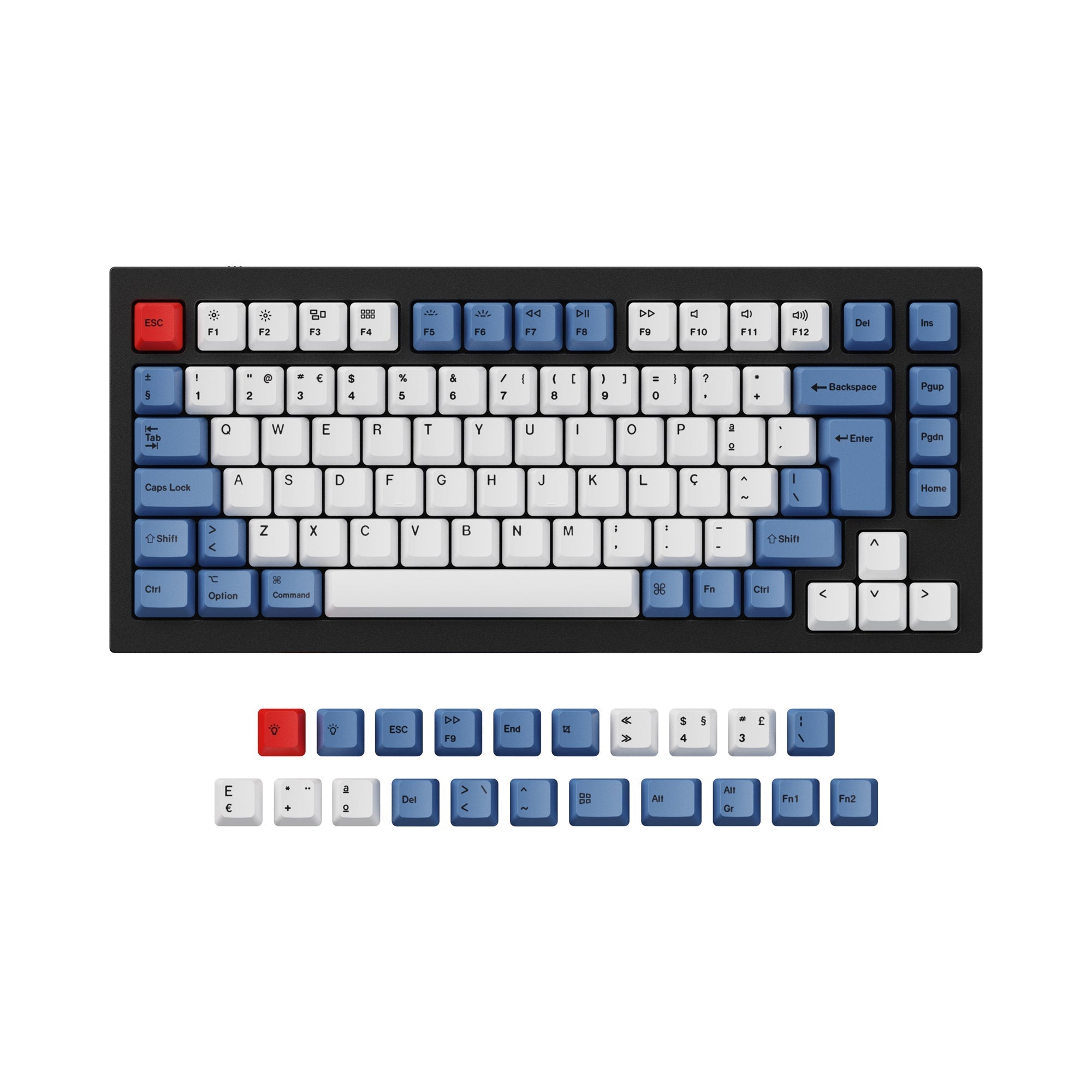 keychron-q1-q2-k2-set-de-touches-oem-pbt-dye-sub-bleu image 5