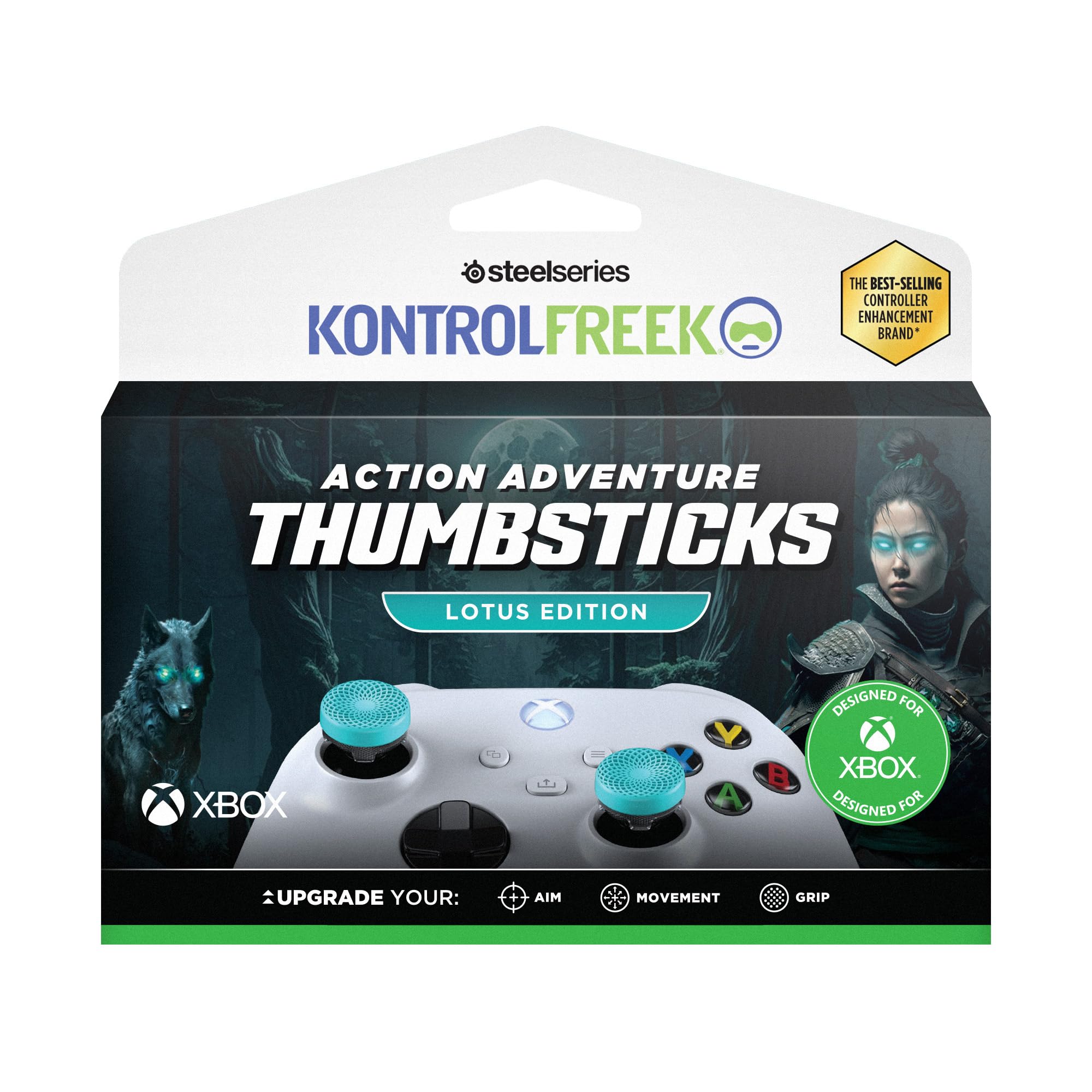 kontrolfreek-lotus-grips-xbox-rehausseurs-joystick-mid-rise-turquoise-x2 image 7