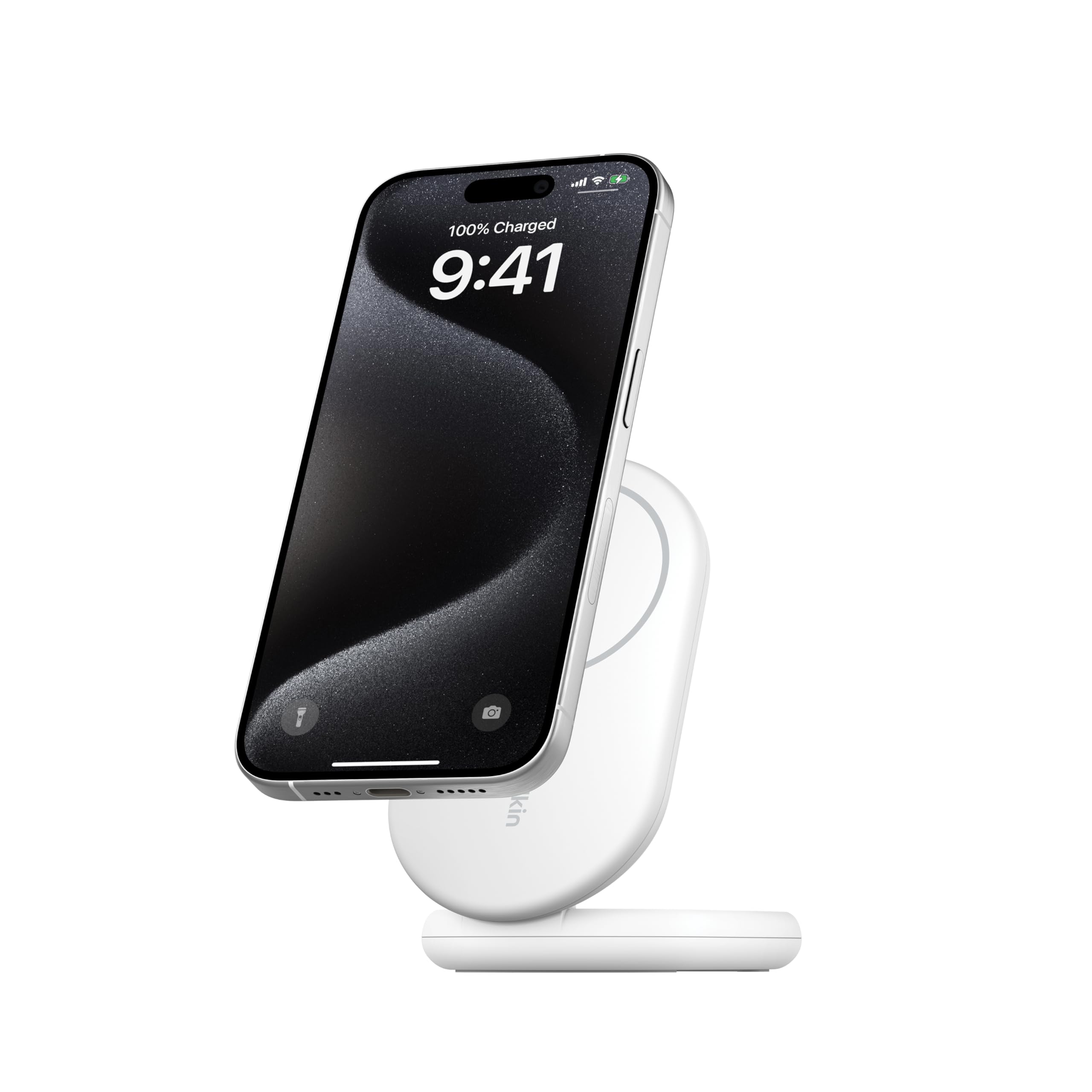 belkin-boostcharge-socle-pliable-qi2-15w-magsafe-blanc image 1