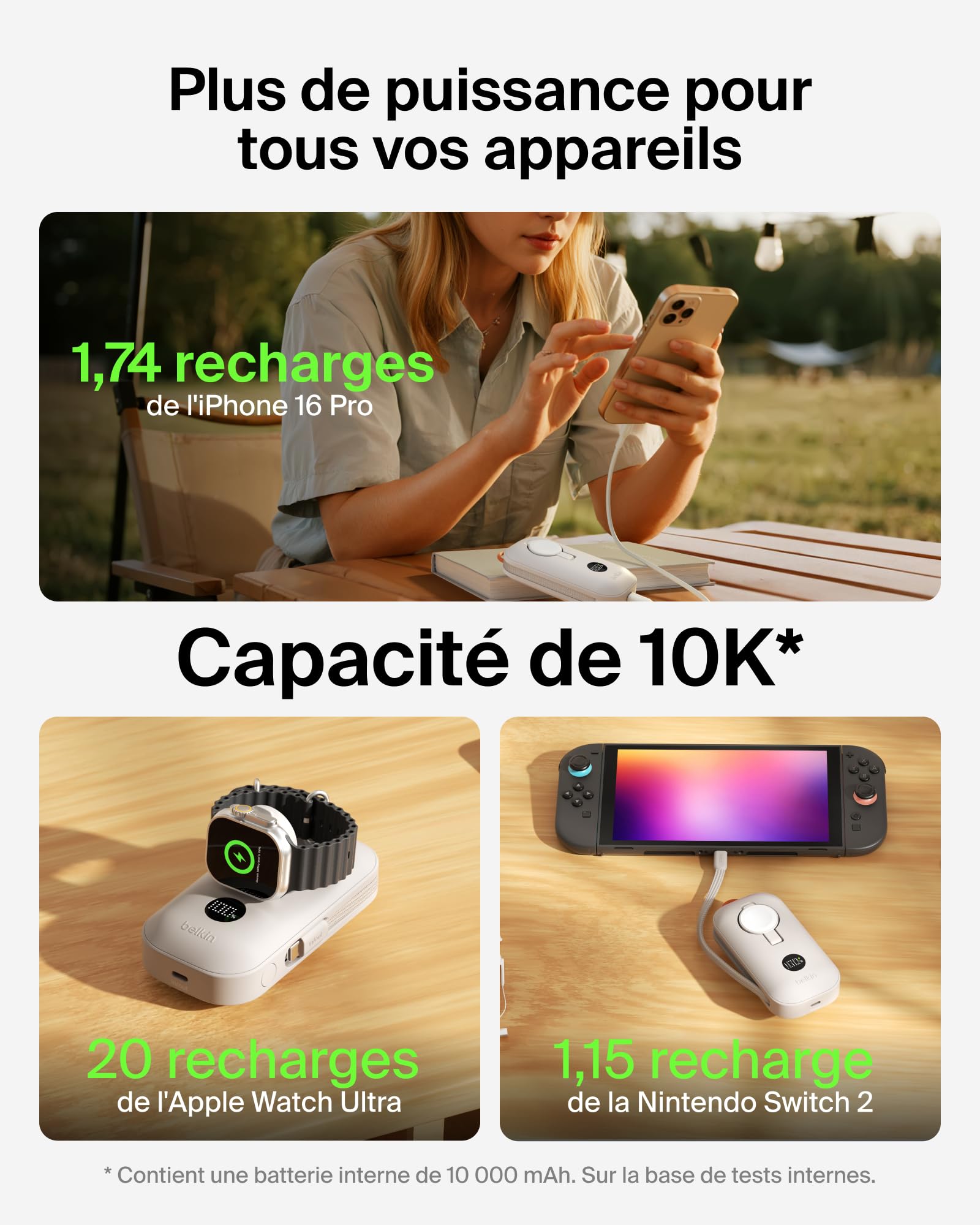 belkin-boostcharge-pro-batterie-externe-10000mah-45w-apple-watch-usb-c-beige image 3