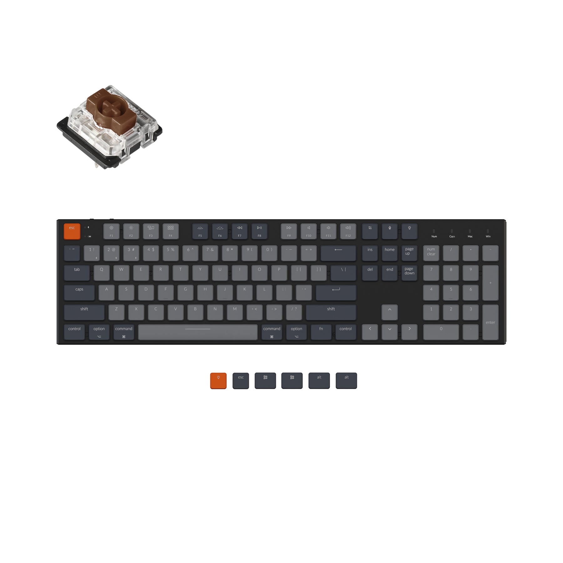 keychron-k5-clavier-m-canique-sans-fil-ultra-fin-tkl-us-ansi image 3