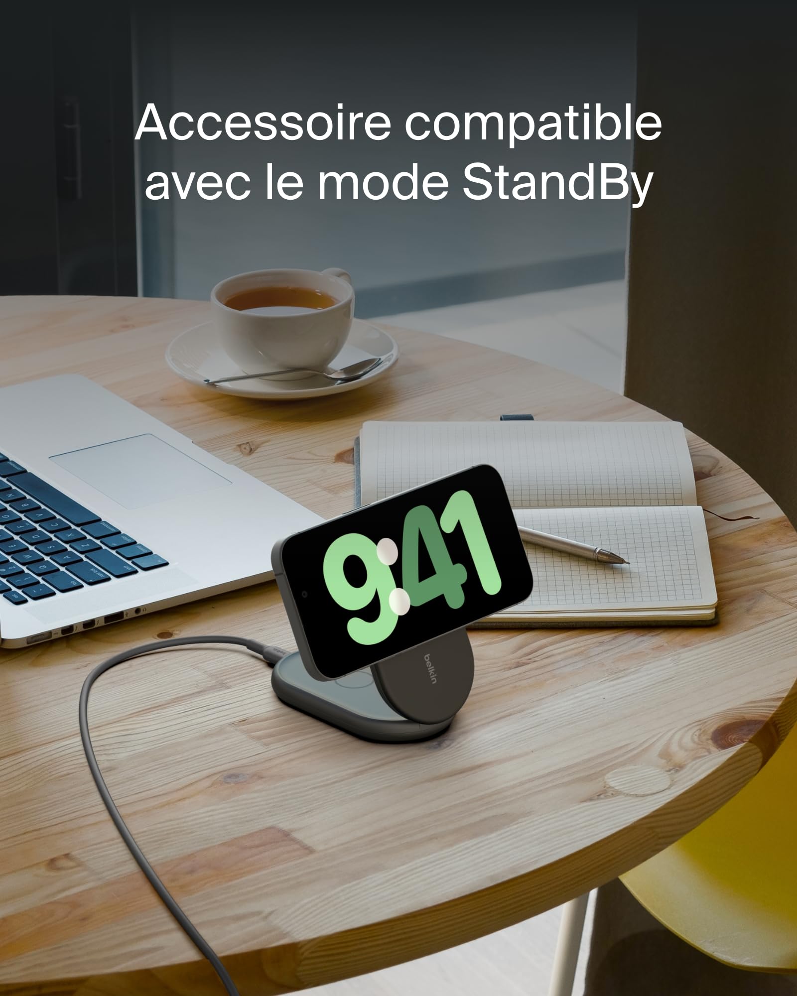 belkin-boostcharge-socle-de-recharge-2-en-1-pliable-qi2-15w-magsafe-iphone-airpo image 6