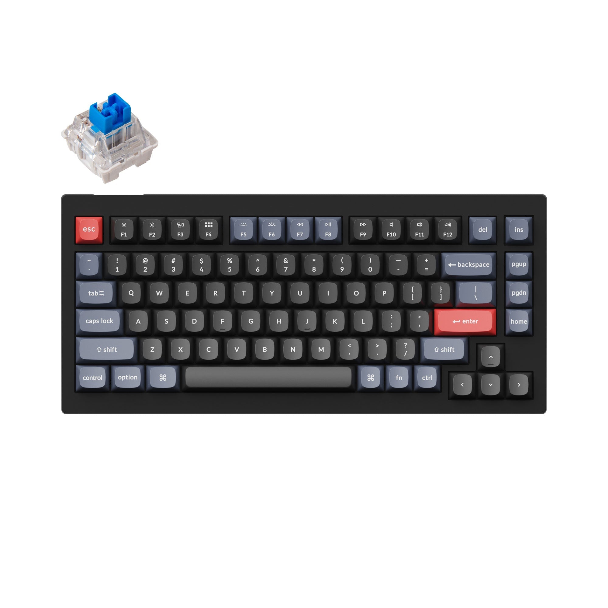 keychron-v1-qmk-clavier-m-canique-custom-filaire-75-ansi-us image 8