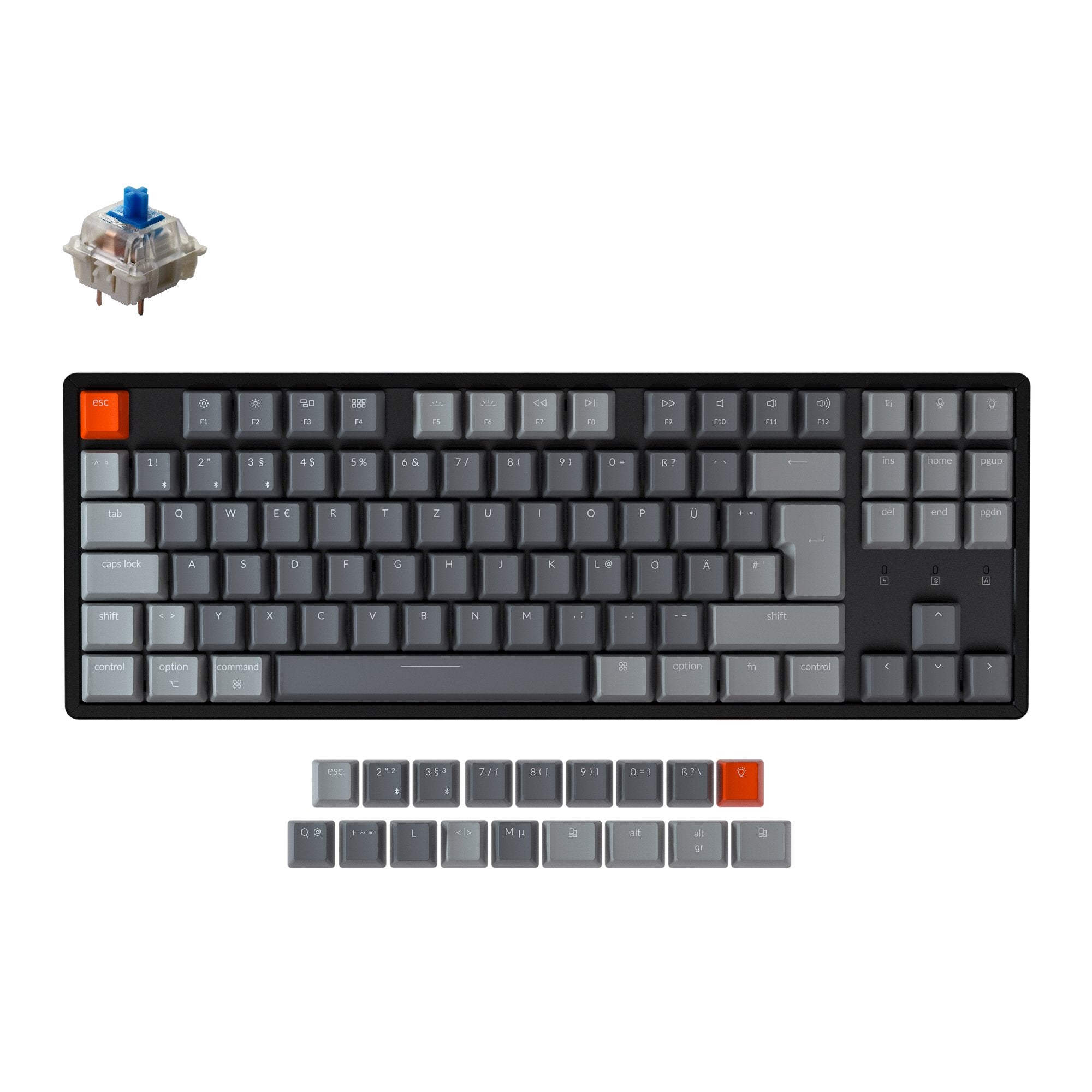 keychron-k8-clavier-m-canique-sans-fil-tenkeyless-iso-de-allemand-qwertz-hot-swa image 5