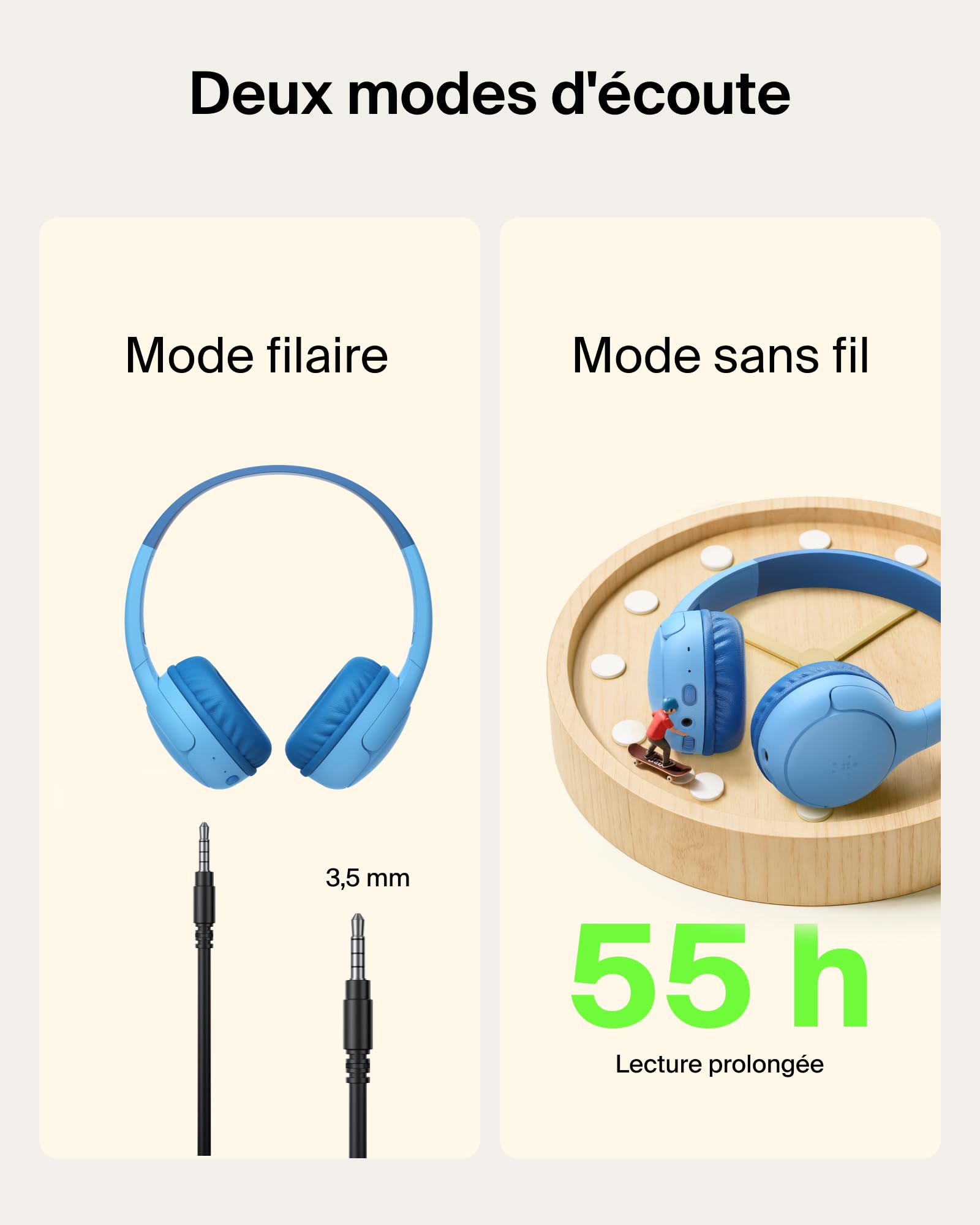 belkin-soundform-mini-2-casque-enfant-bluetooth-bleu-55h image 4