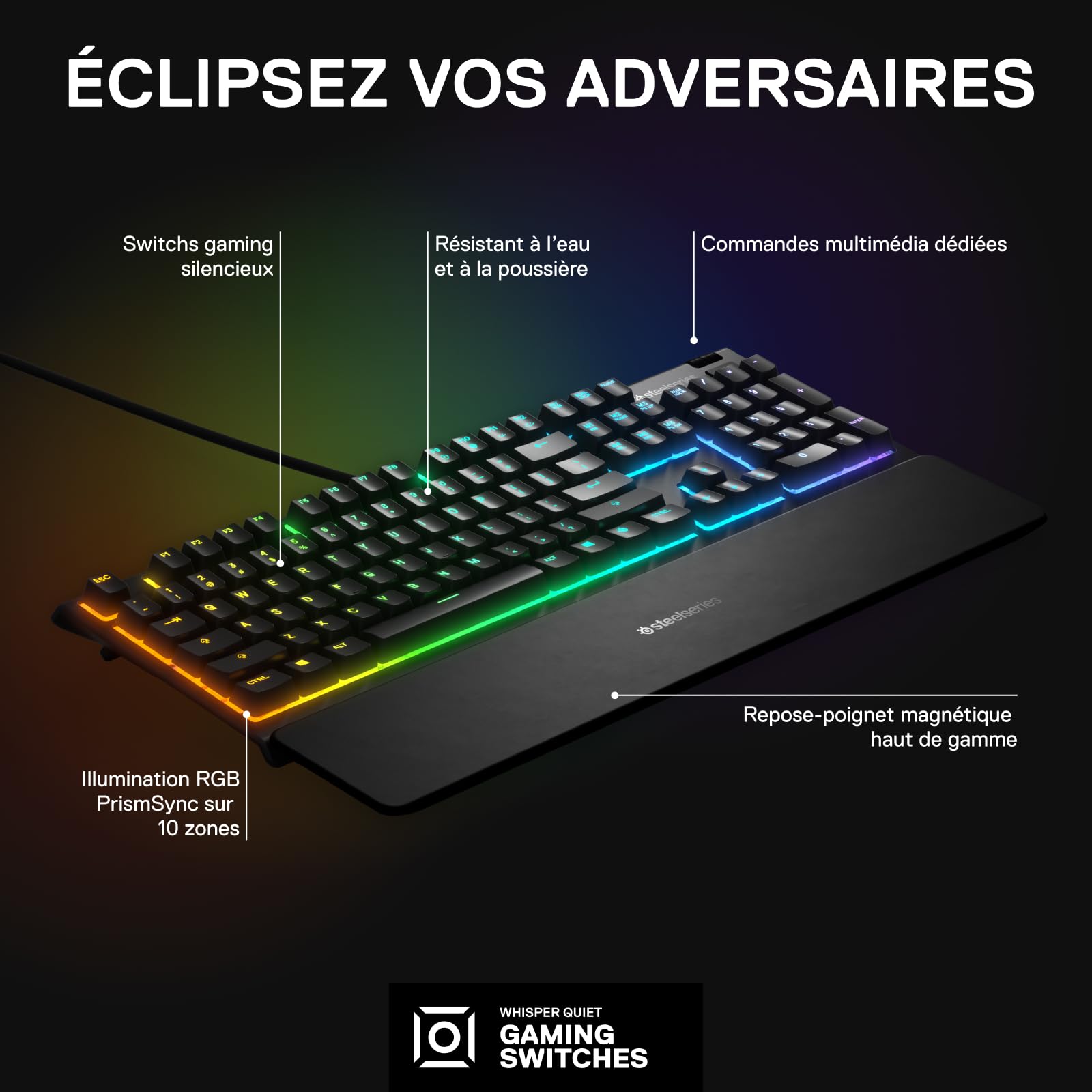steelseries-apex-3-clavier-gaming-azerty-r-tro-clair-rgb-ip32-noir image 3