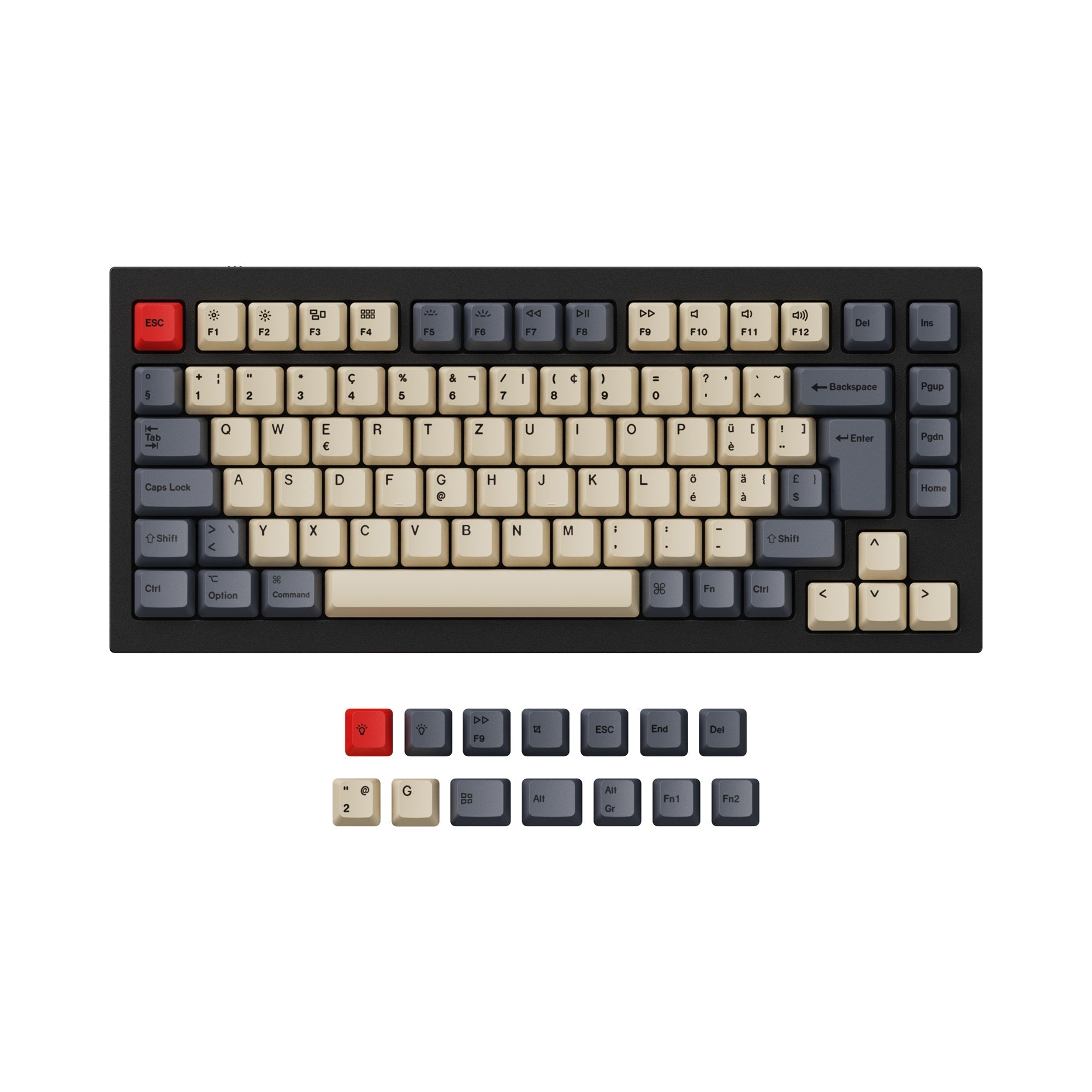 keychron-set-de-touches-oem-pbt-teint-carbon-pour-q1-q2-k2-iso-et-ansi image 6