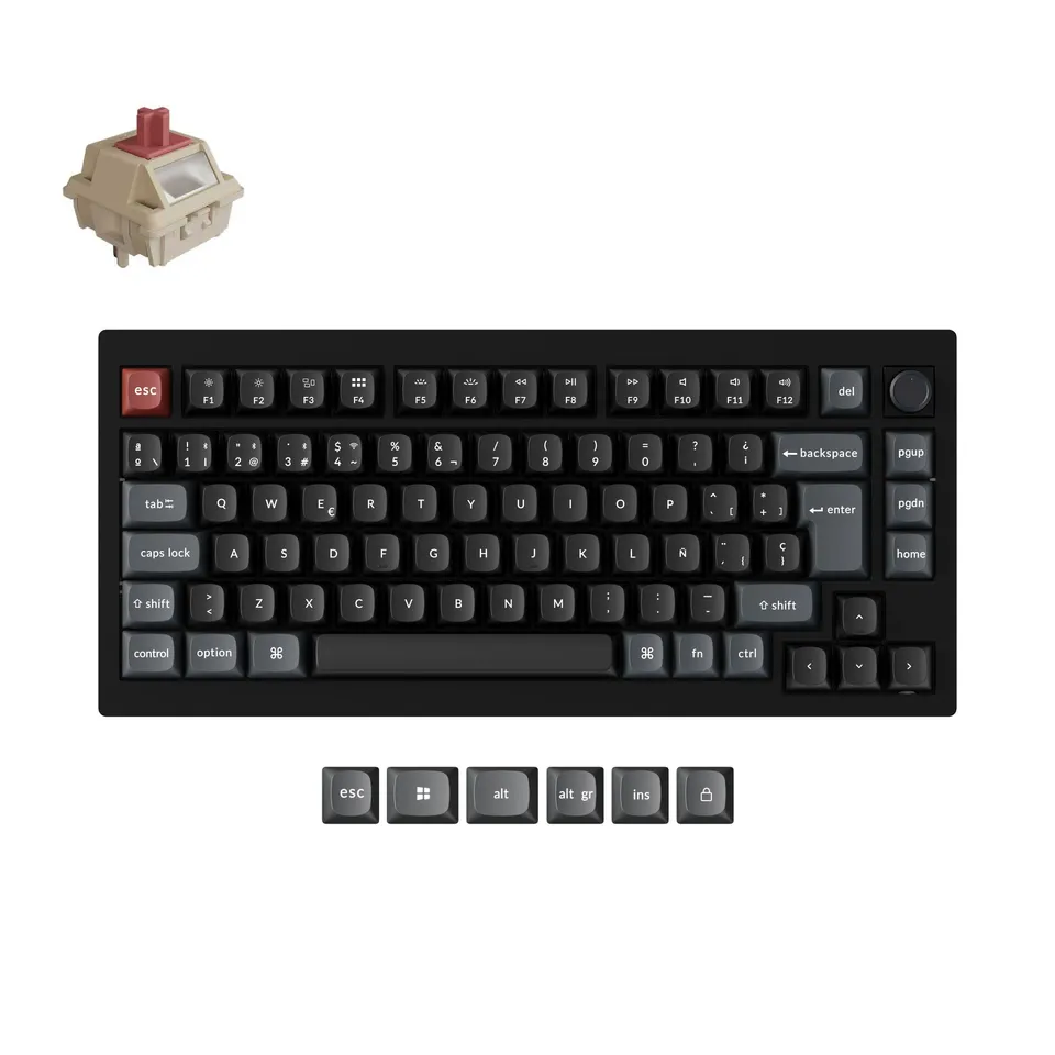 keychron-v1-ultra-8k-clavier-m-canique-custom-sans-fil-75-iso image 1