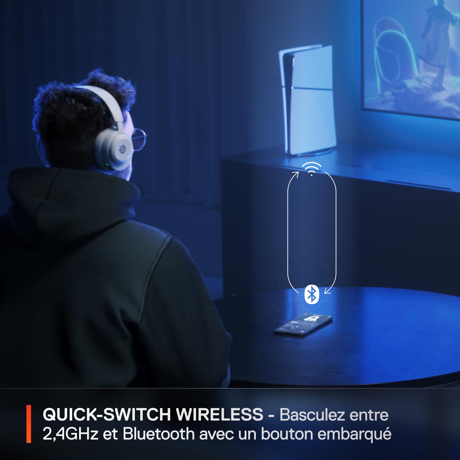 steelseries-arctis-nova-5p-wireless-casque-gaming-blanc-60h-ps5-pc-switch image 4