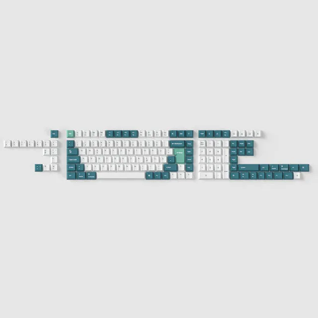 keychron-set-de-touches-iso-cherry-pbt-dye-sub-white-mint image 1