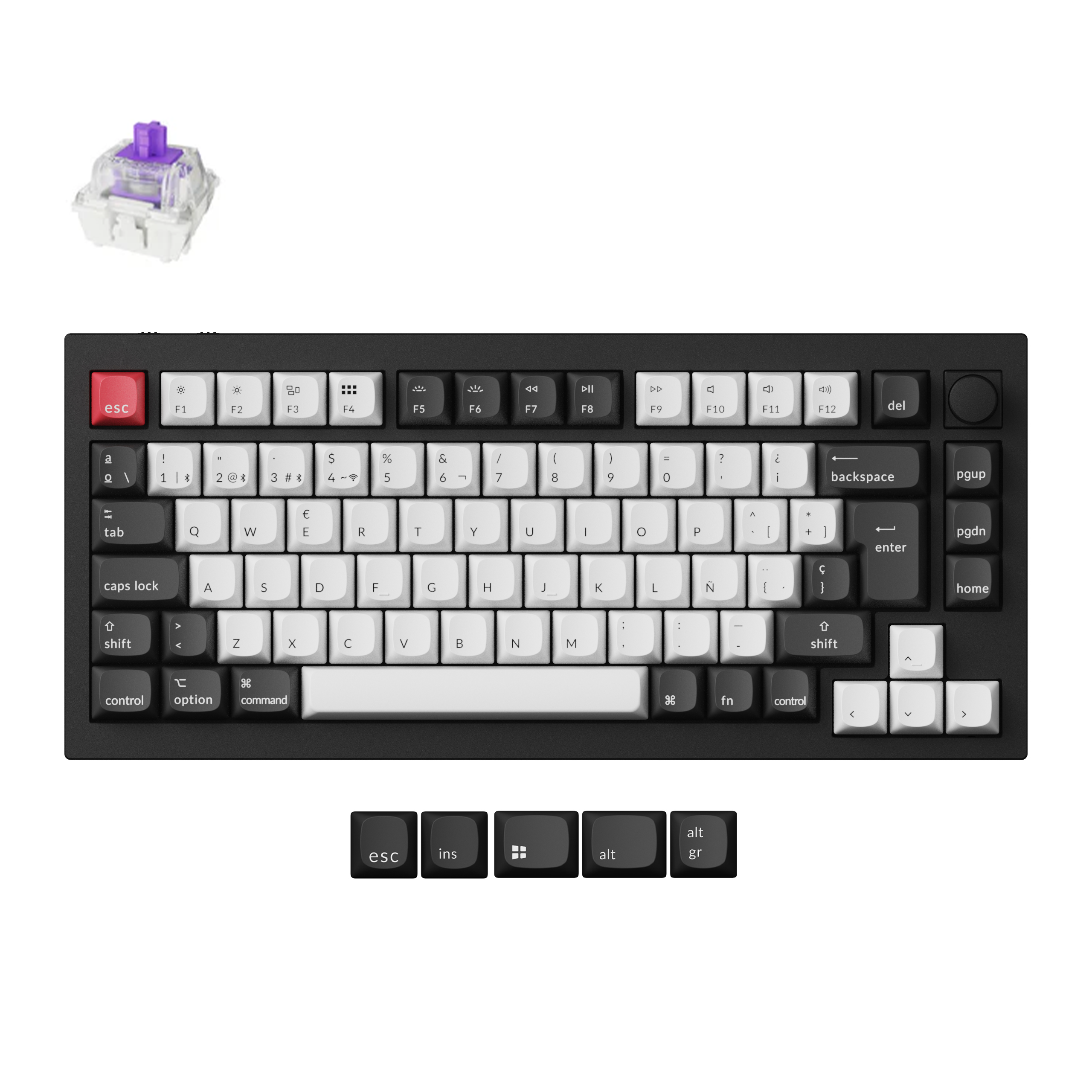 keychron-q1-he-clavier-custom-sans-fil-qmk-75-iso image 6