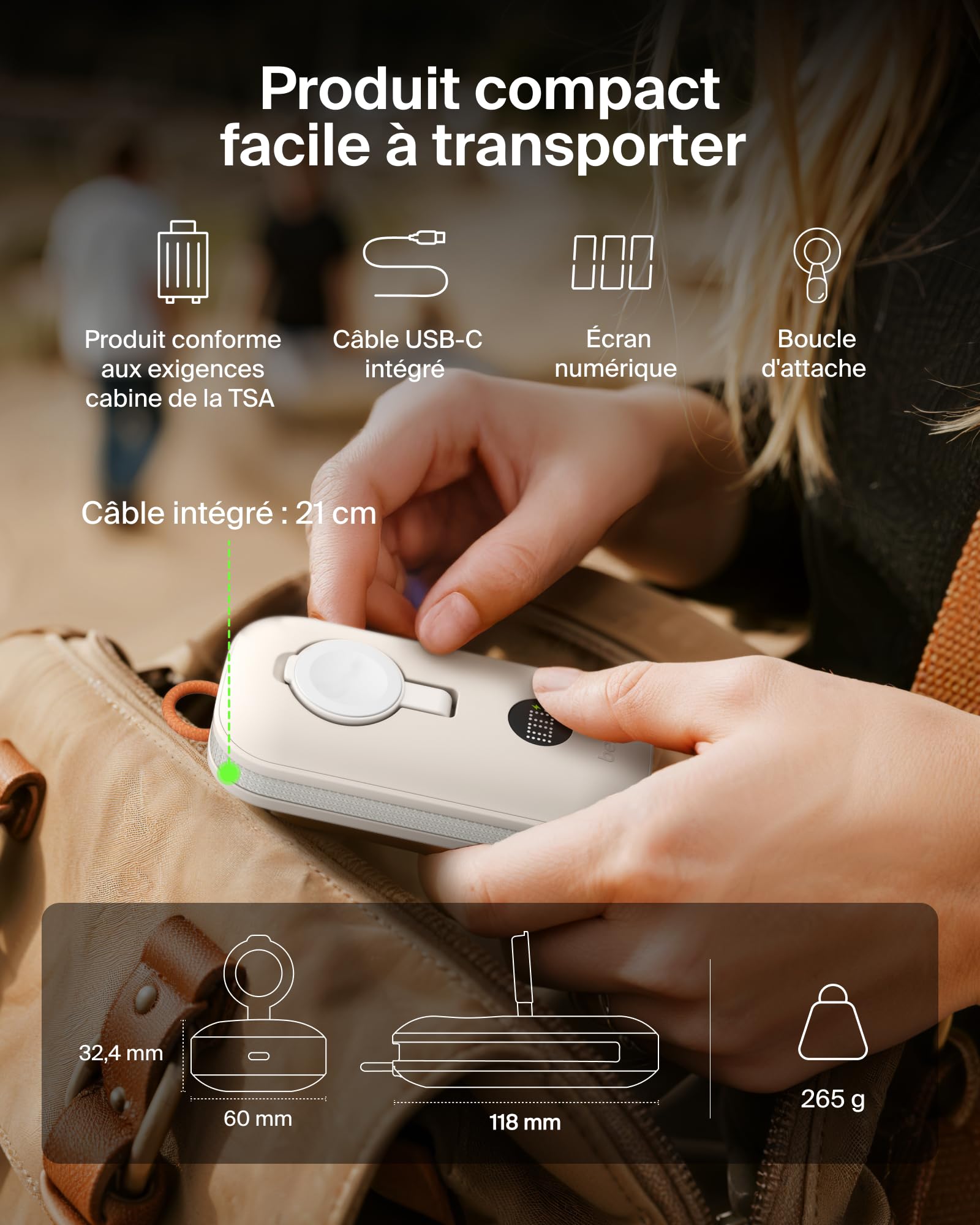 belkin-boostcharge-pro-batterie-externe-10000mah-45w-apple-watch-usb-c-beige image 6