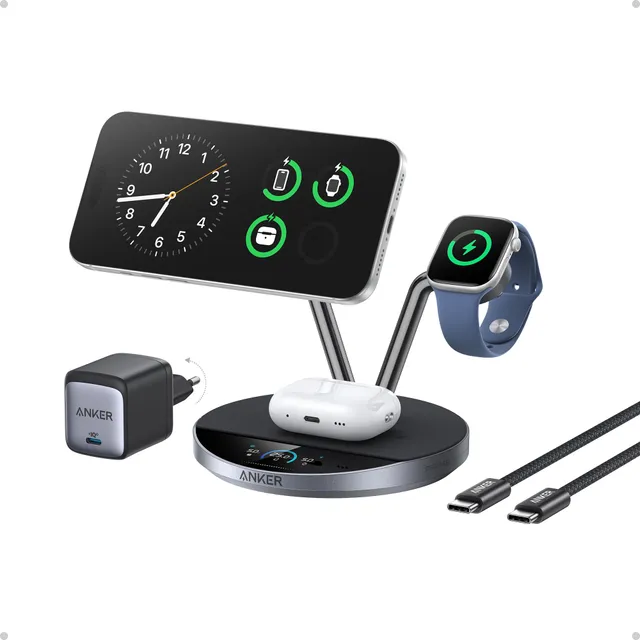 anker-prime-station-de-charge-3-en-1-qi2-25w-magsafe-avec-cran-et-refroidissemen image 1