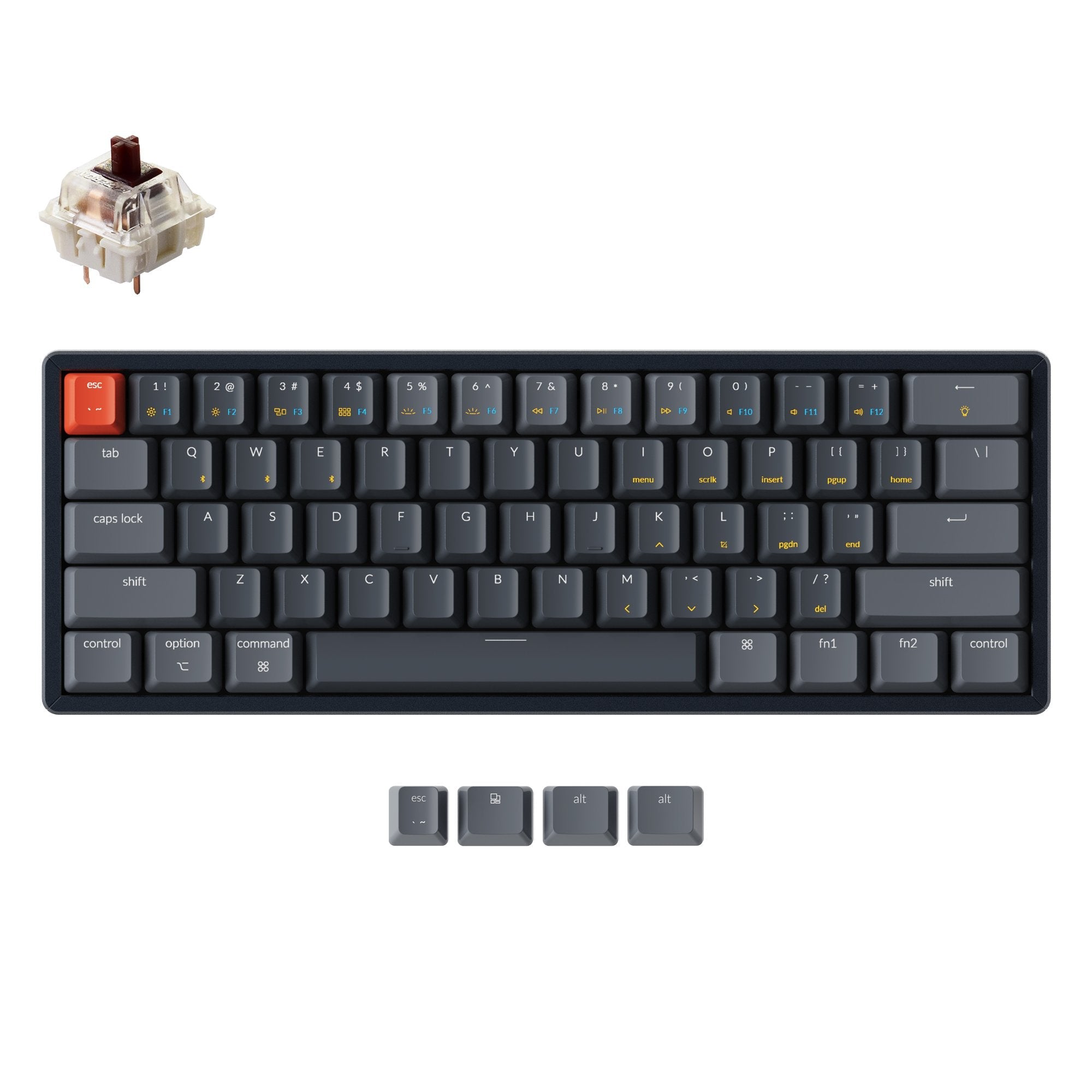 keychron-k12-clavier-m-canique-sans-fil-compact-60-us-ansi image 6