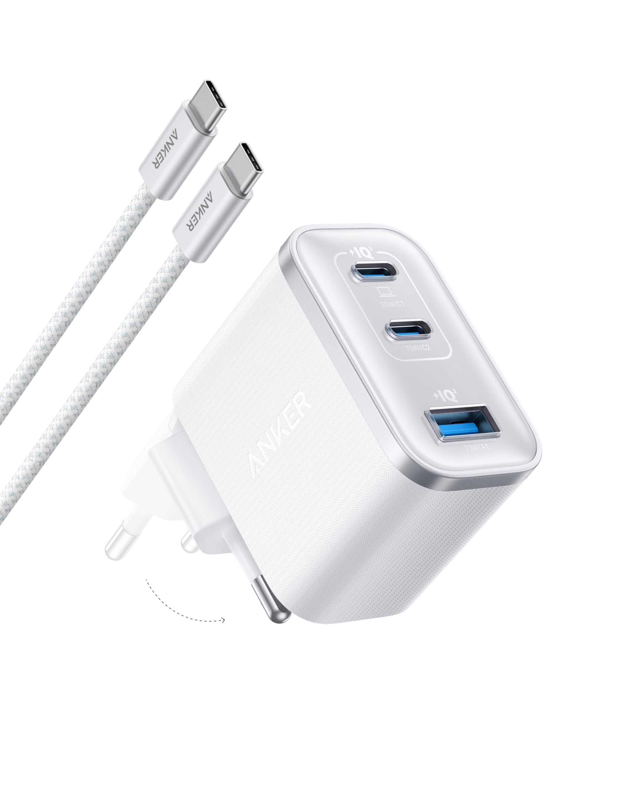 anker-nano-chargeur-usb-c-70w-3-ports-avec-c-ble-1-5-m image 1