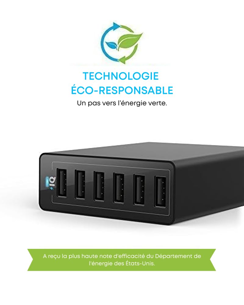 anker-powerport-6-ports-60w-chargeur-secteur-usb-avec-poweriq image 6
