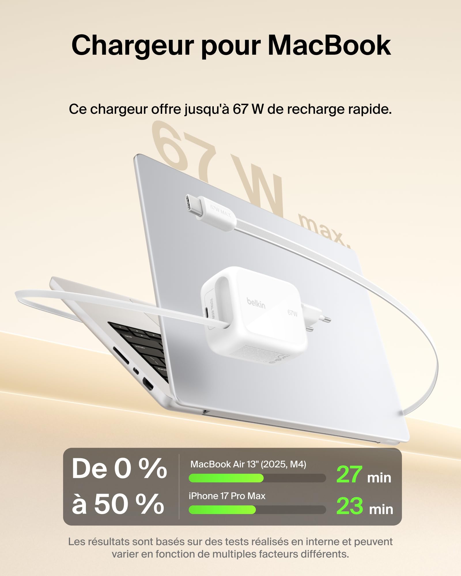 belkin-ultracharge-chargeur-usb-c-gan-45-w-avec-c-ble-r-tractable-80-cm image 4