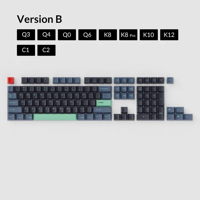 keychron-set-de-keycaps-oem-pbt-teints-masse-hacker-dye-sub image 1