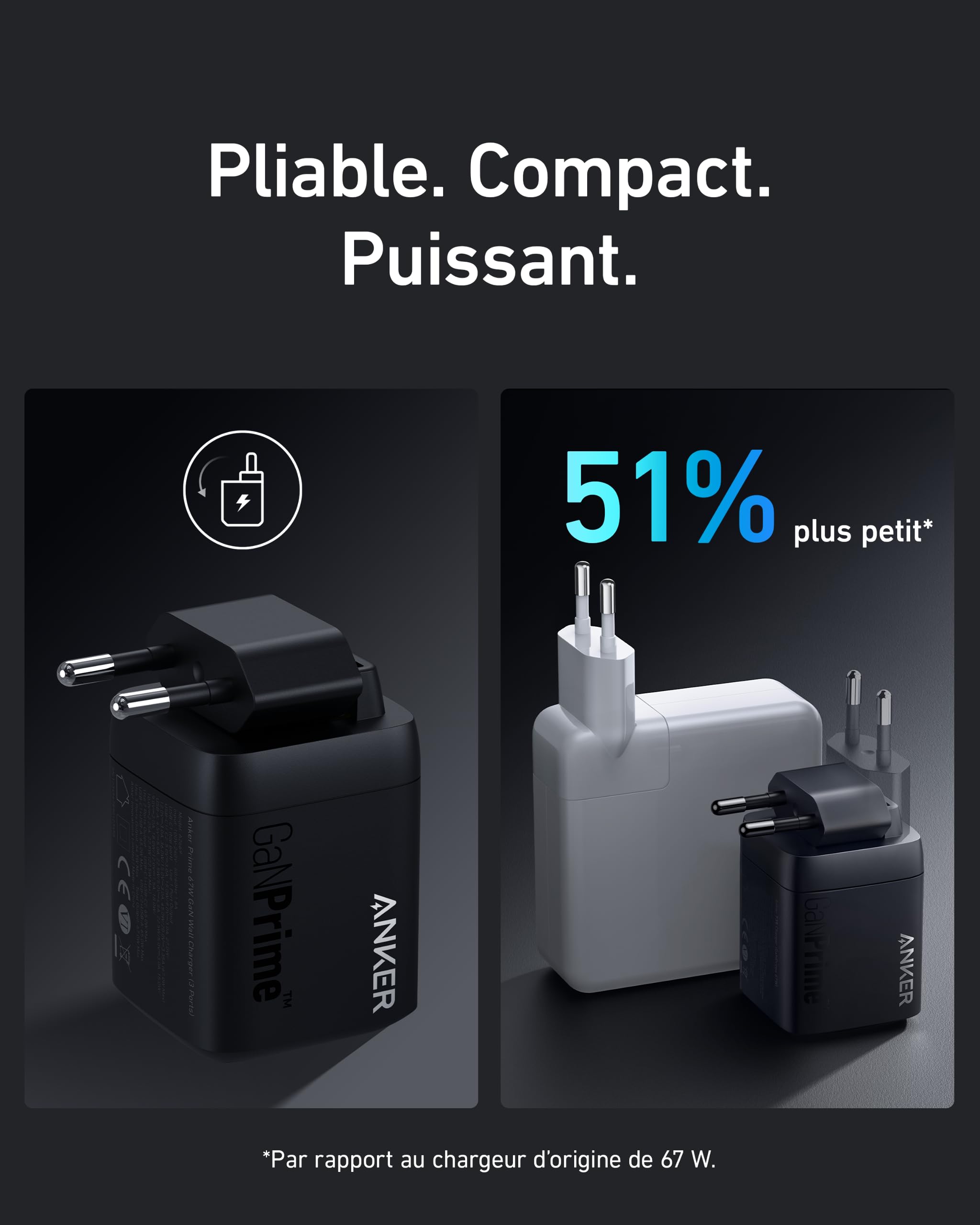 anker-prime-chargeur-usb-c-67-w-gan-3-ports-pliable image 4