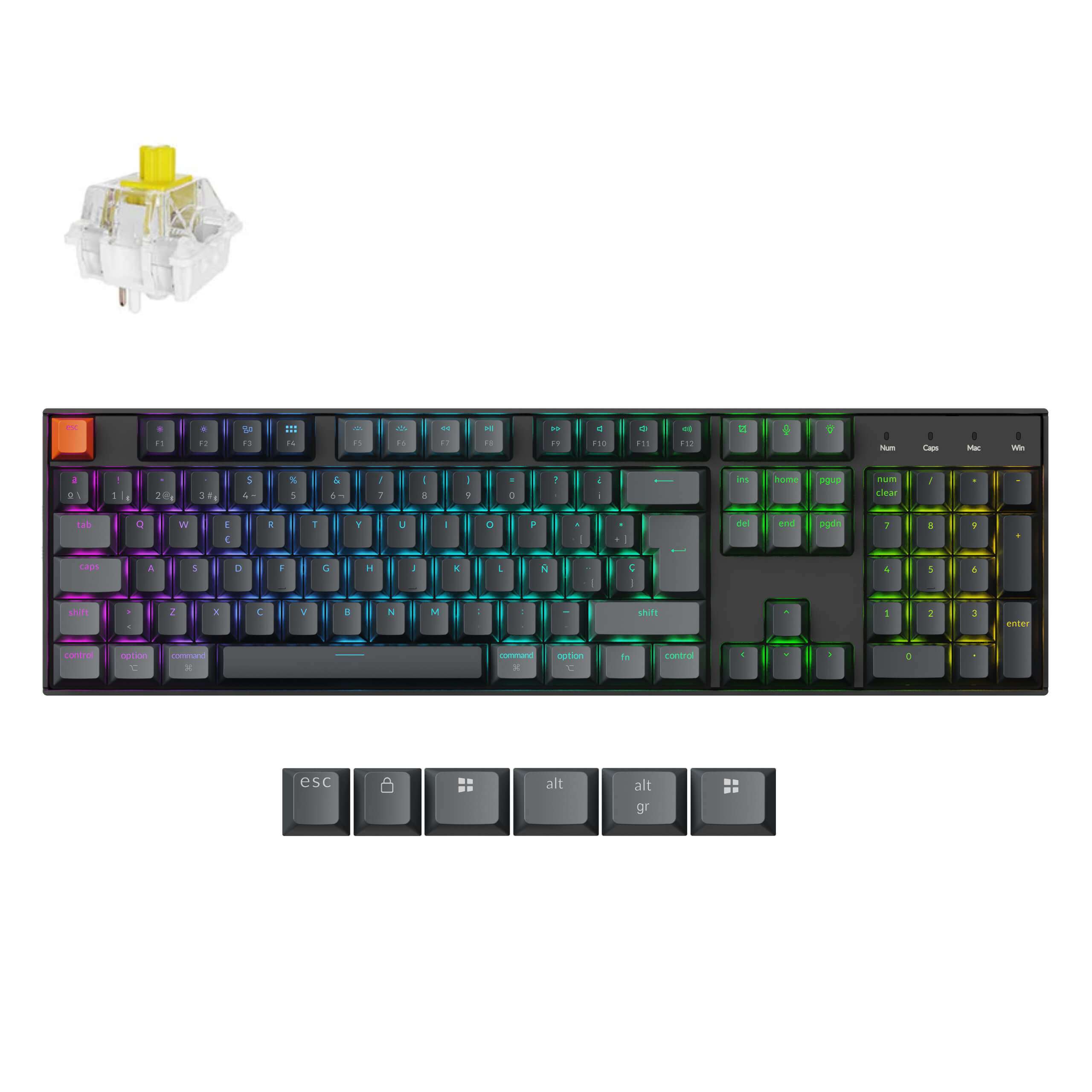 keychron-k10-qmk-version-2-clavier-m-canique-sans-fil-100-layout-iso image 6