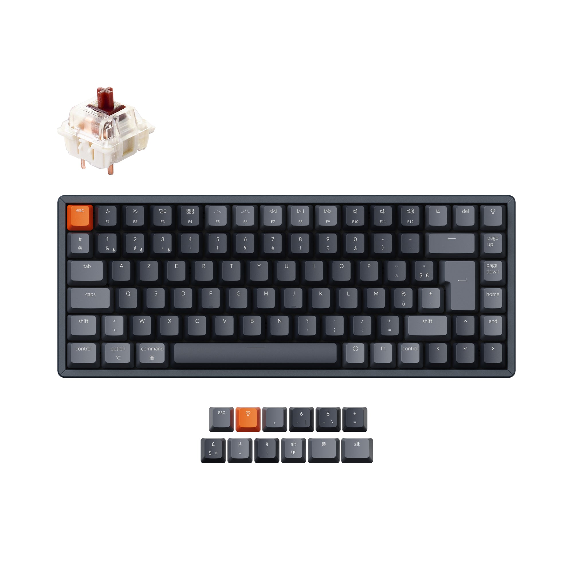 keychron-k2-version-2-clavier-m-canique-sans-fil-azerty-france-iso-fr-75 image 4