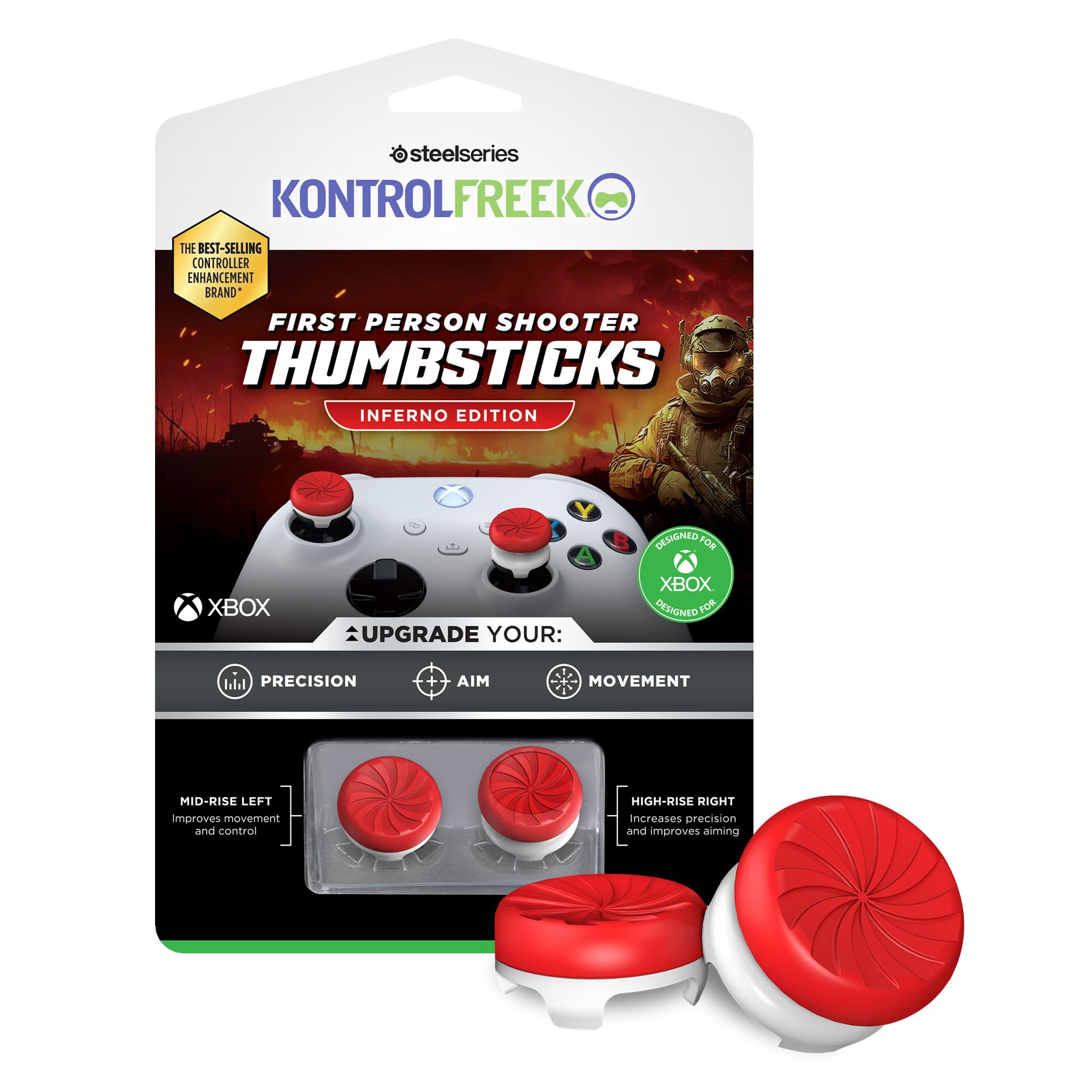 kontrolfreek-fps-freek-inferno-rehausseurs-joystick-xbox-rouge-x2 image 4