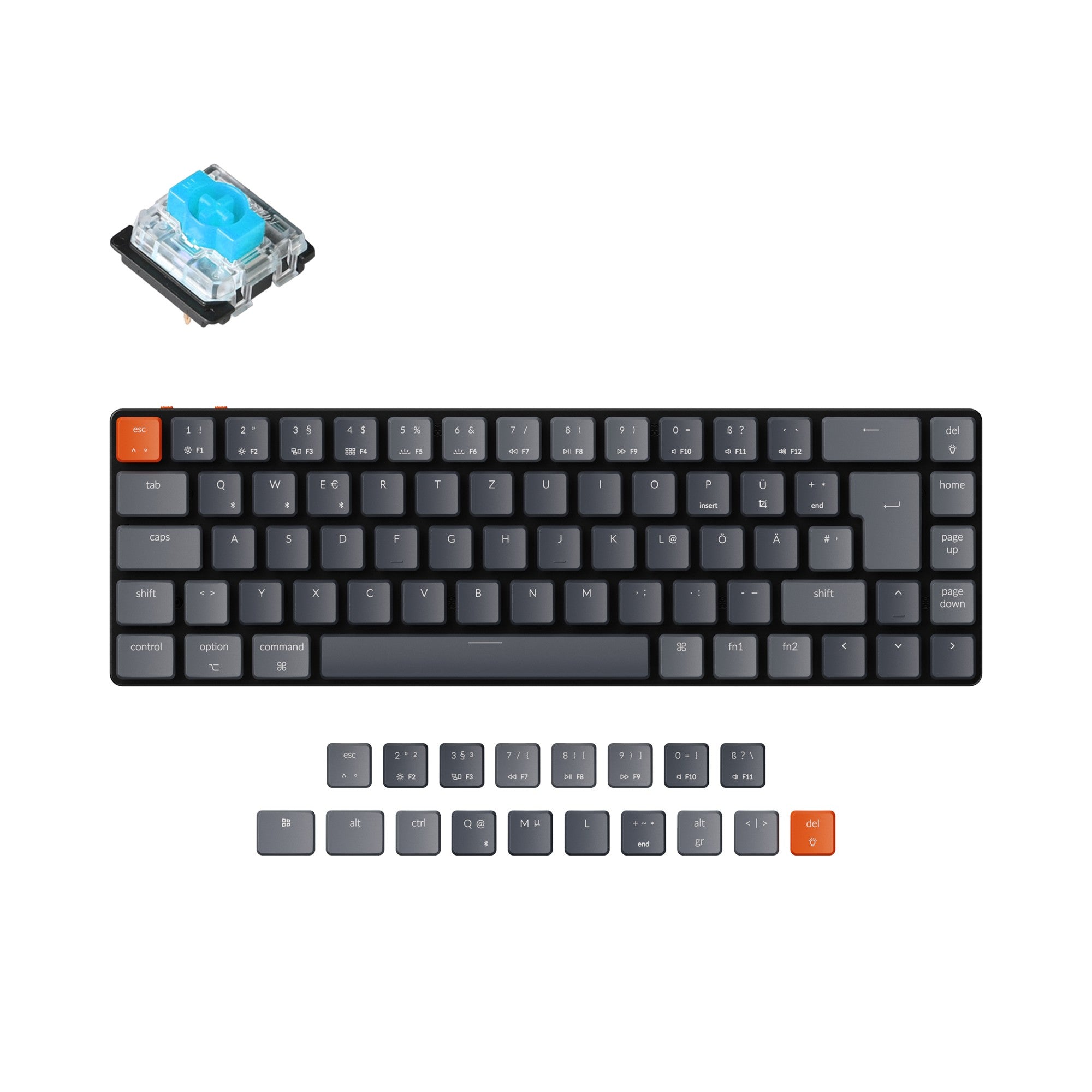 keychron-k7-clavier-m-canique-sans-fil-ultra-fin-65-allemand-iso-de image 5