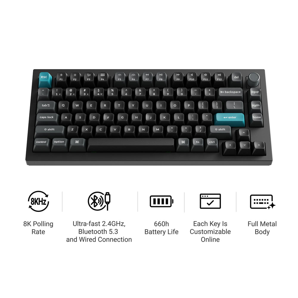 keychron-q1-ultra-8k-clavier-m-canique-custom-sans-fil-75-us-ansi image 1