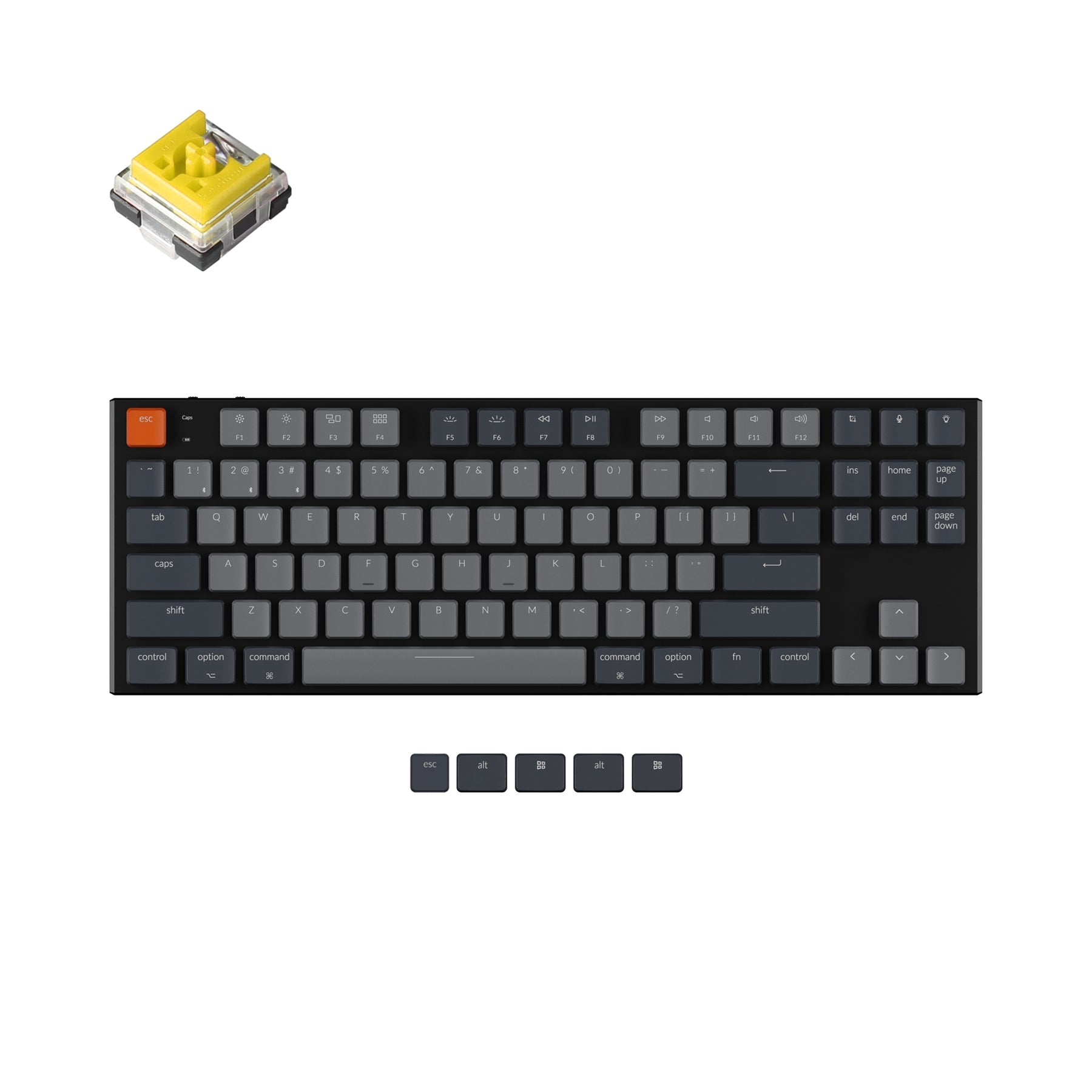 keychron-k1-version-5-clavier-m-canique-sans-fil-ultra-fin-disposition-us-ansi image 4