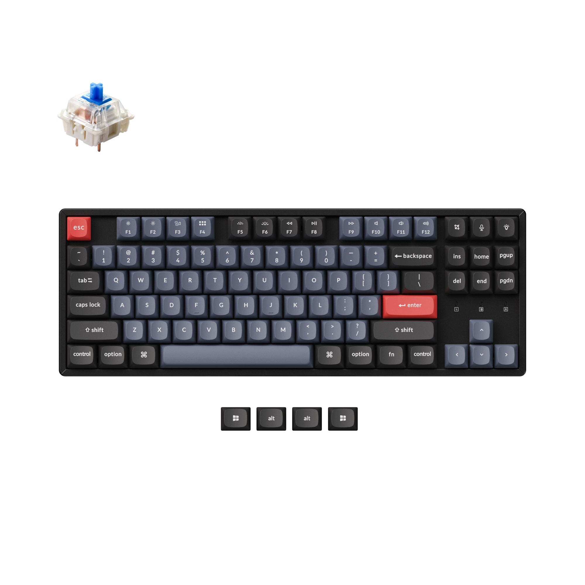 keychron-k8-pro-clavier-m-canique-sans-fil-80-tkl-qmk-via-us-ansi image 5