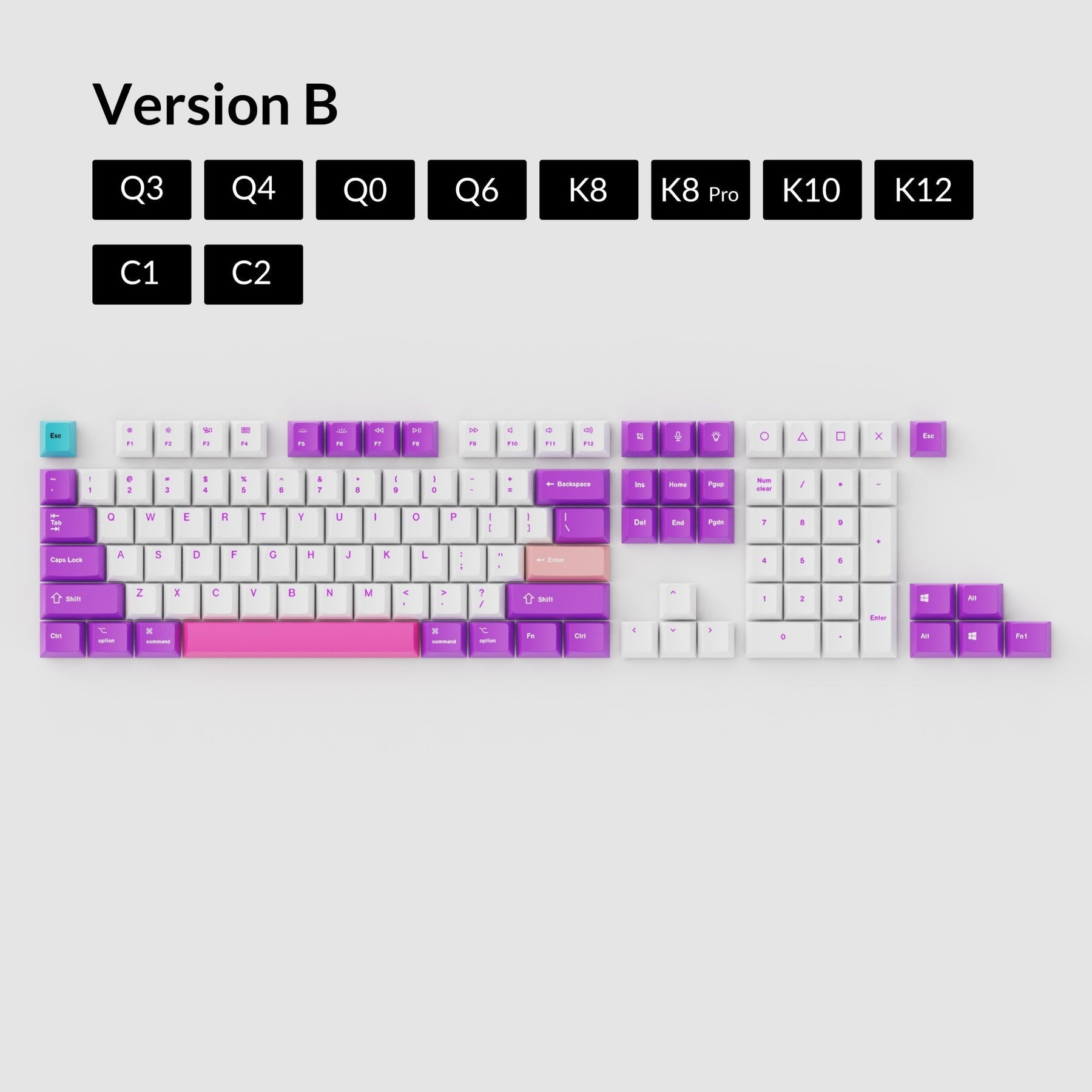 keychron-oem-dye-sub-pbt-set-de-keycaps-unicorn image 2