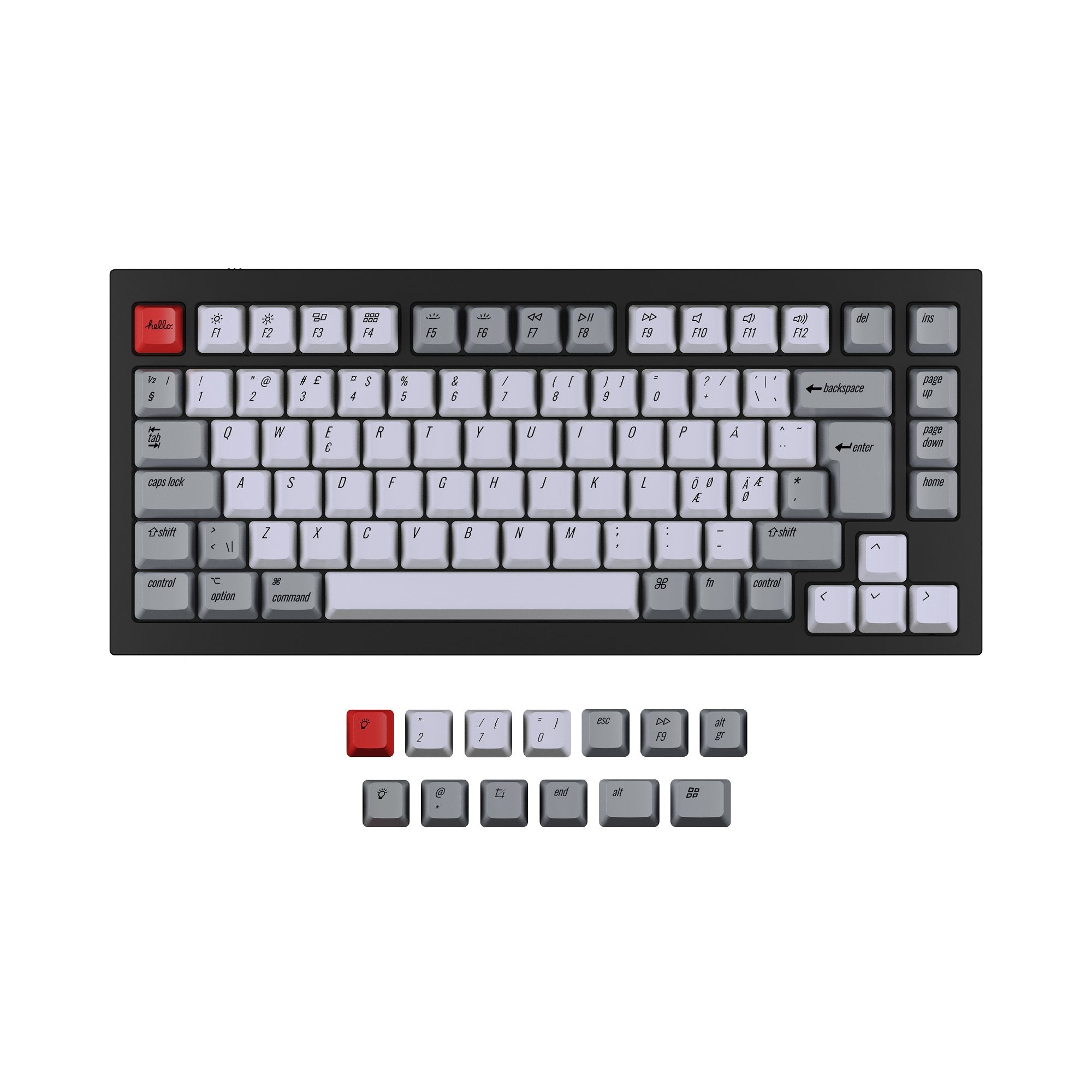 keychron-set-de-touches-iso-oem-pbt-dye-sub-q1-q1-pro-v1-k2-k2-pro image 3