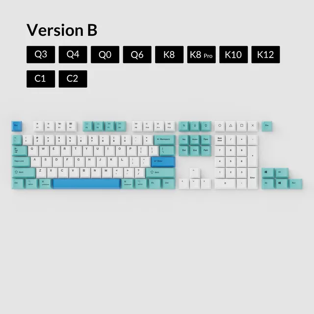 keychron-oem-dye-sub-pbt-keycap-set-iceberg-set-de-touches image 1