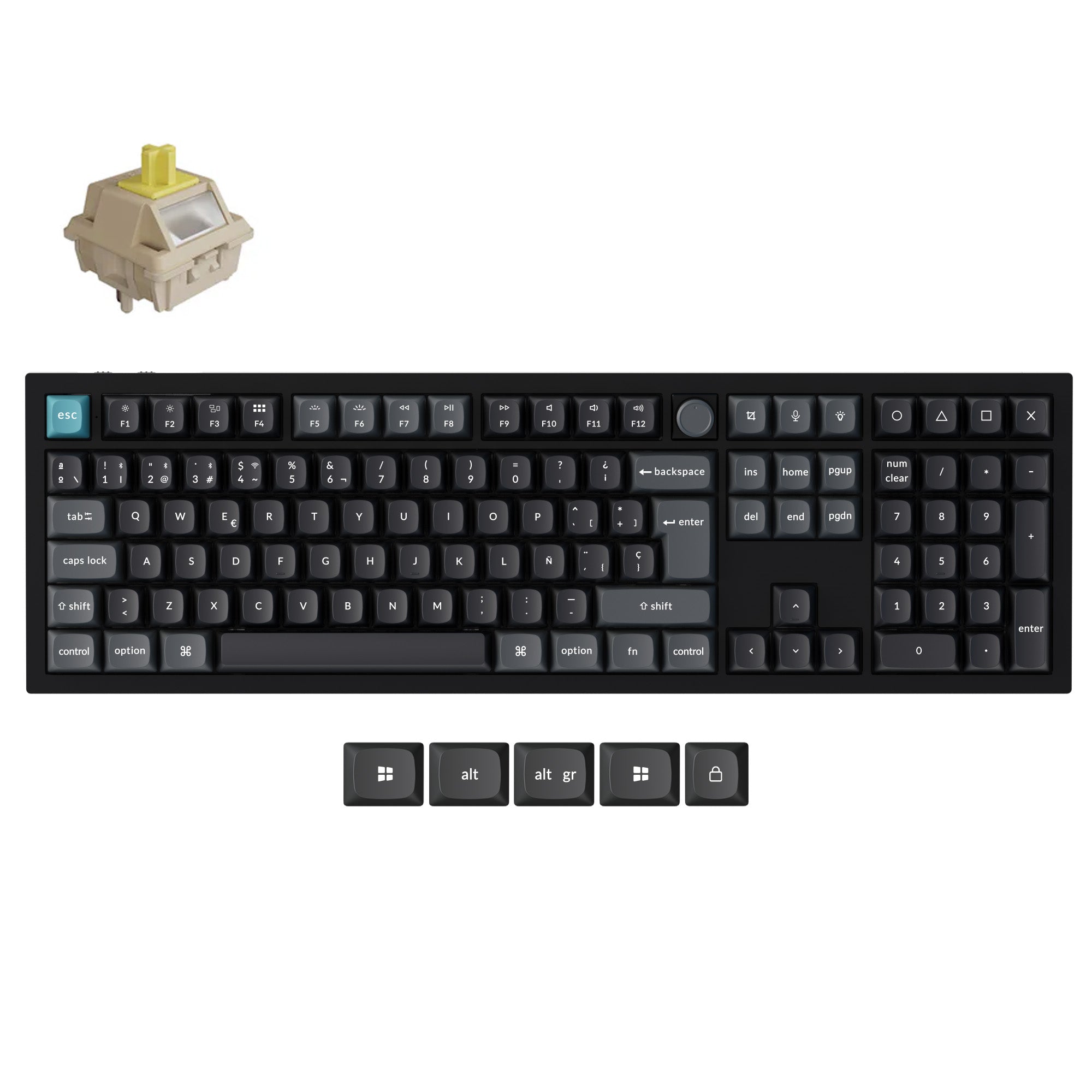 keychron-q6-ultra-8k-clavier-m-canique-custom-sans-fil-100-iso-fr-azerty image 3
