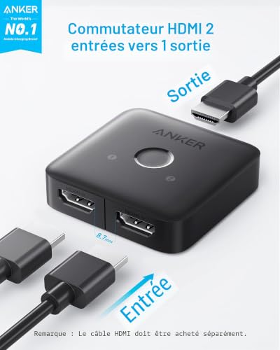 anker-commutateur-hdmi-bidirectionnel-4k-60hz-2-en-1-hdr-3d-dolby-pour-pc-ps5-xb image 8