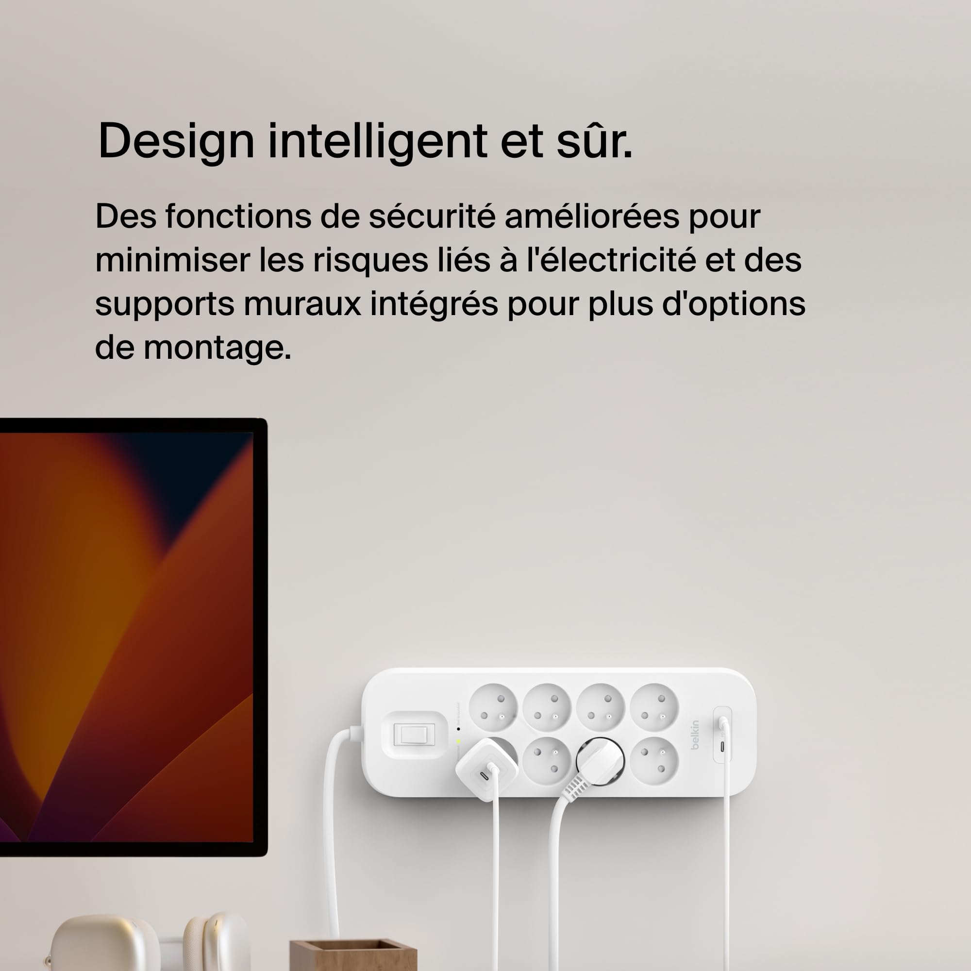 belkin-multiprise-parafoudre-8-prises-2-usb-c-pd-18w-2m image 7