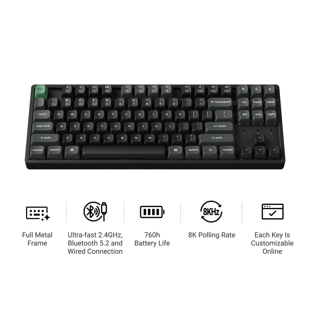 keychron-k8-ultra-8k-clavier-m-canique-custom-sans-fil-tkl-80-us-ansi image 1