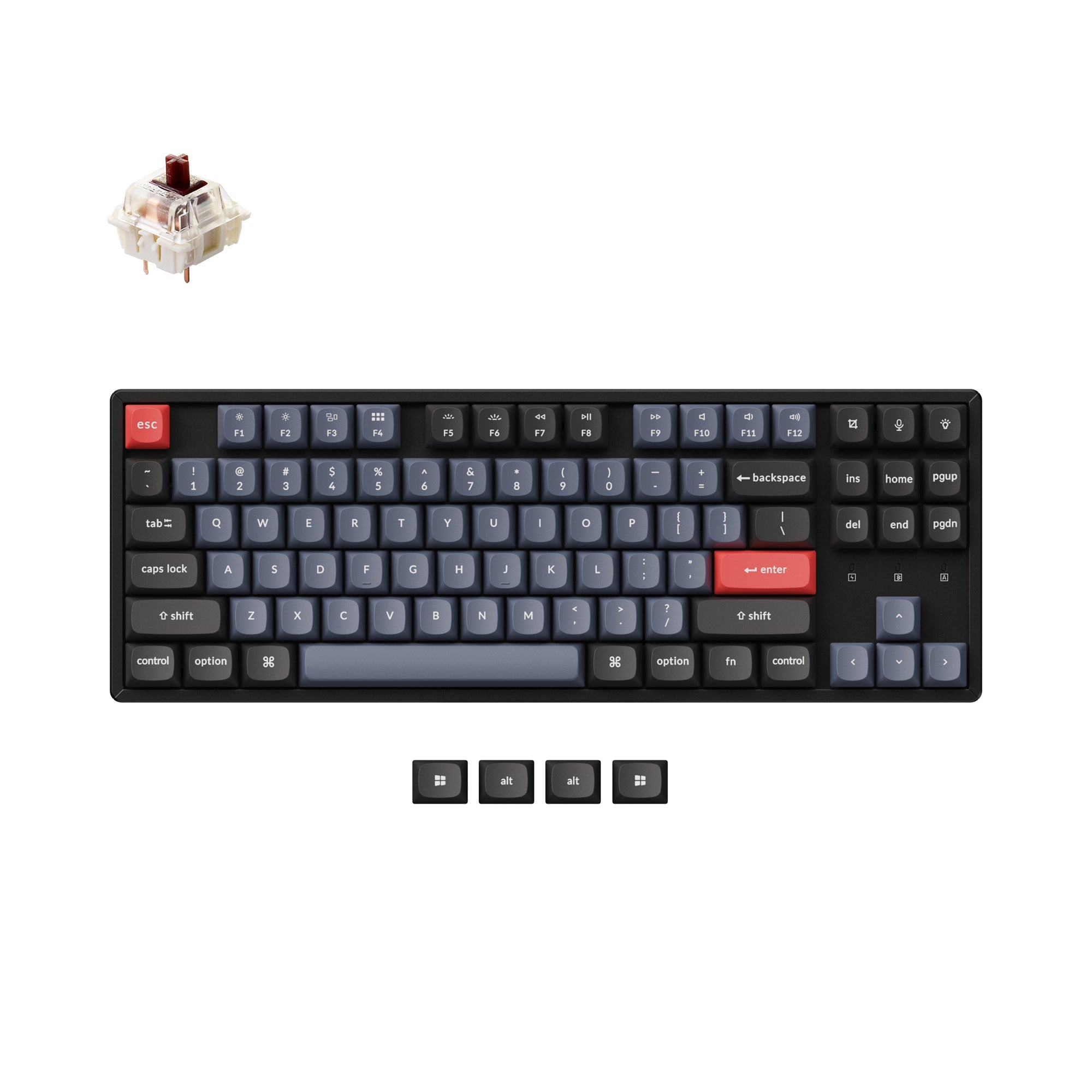 keychron-k8-pro-clavier-m-canique-sans-fil-80-tkl-qmk-via-us-ansi image 6