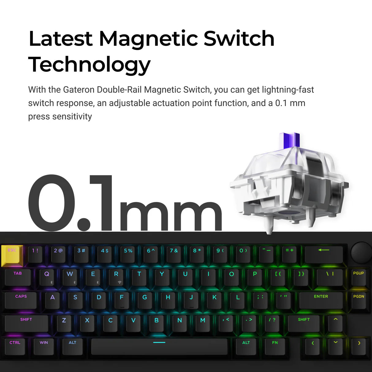 keychron-lemokey-p2-he-clavier-gaming-personnalis-sans-fil-switch-magn-tique-ans image 2