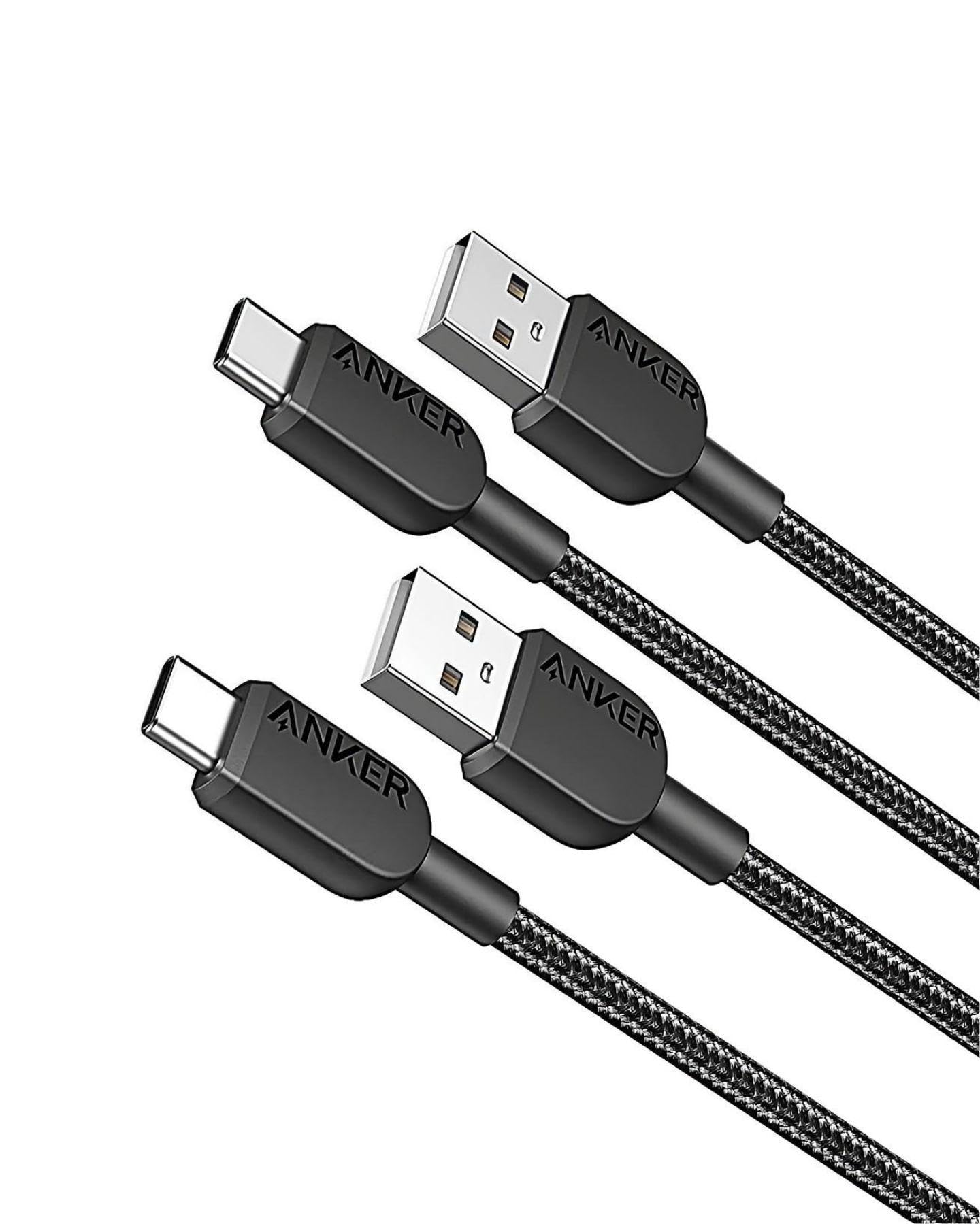 anker-310-lot-de-2-c-bles-usb-a-vers-usb-c-tress-0-9-m-noir image 1