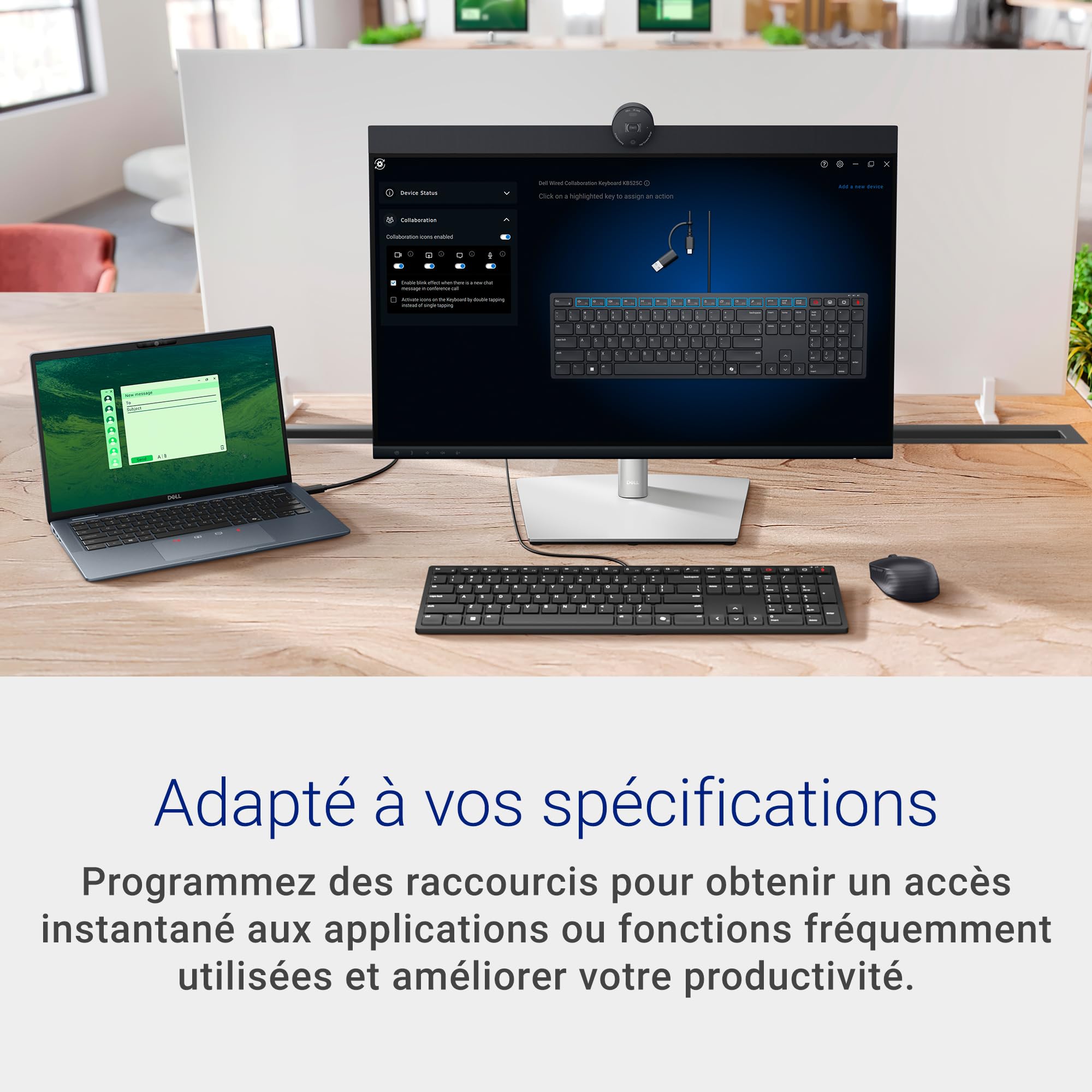 dell-pro-clavier-filaire-1727-azerty-silencieux-touches-collaboration image 8