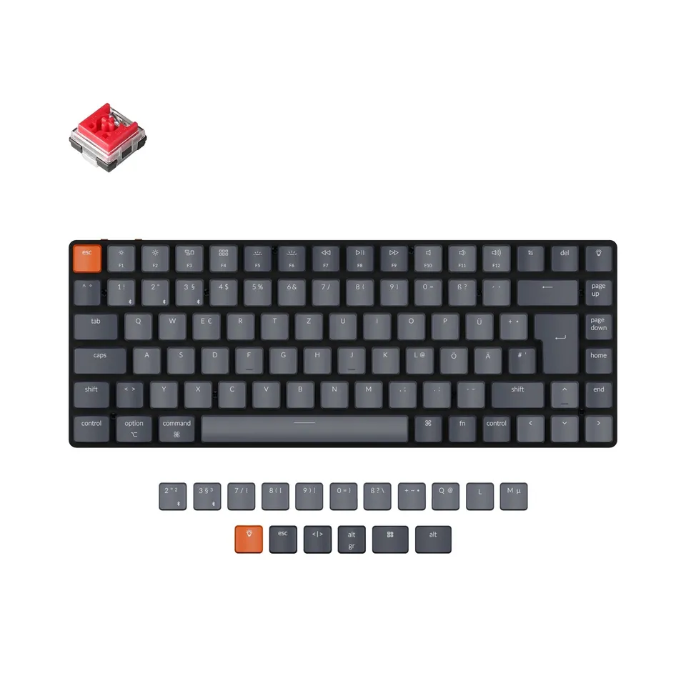 keychron-k3-version-2-ultra-slim-wireless-mechanical-keyboard-iso-de-allemand image 1
