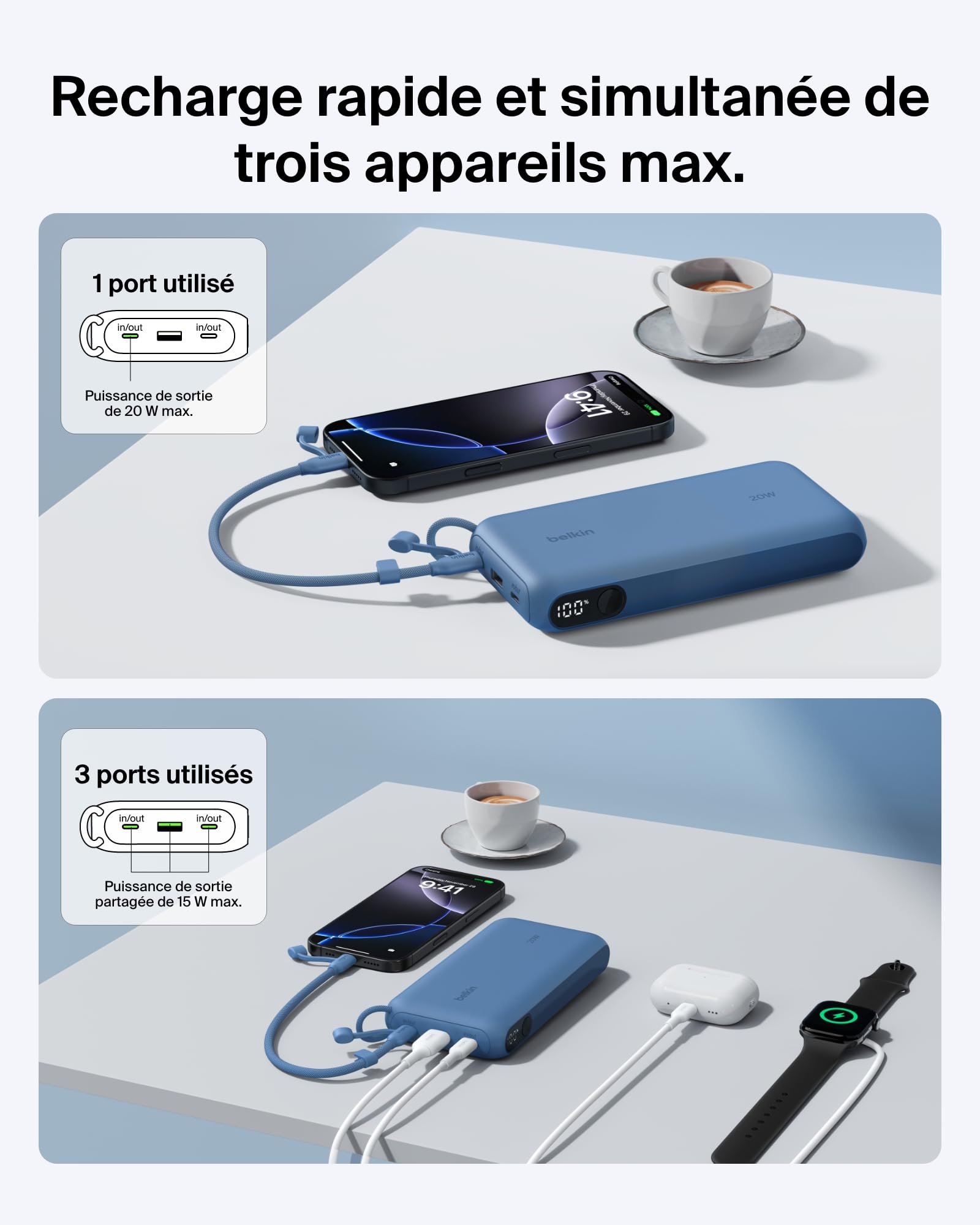 belkin-batterie-externe-usb-c-20-000-mah-20w-3-ports-avec-cran-num-rique-bleu image 2