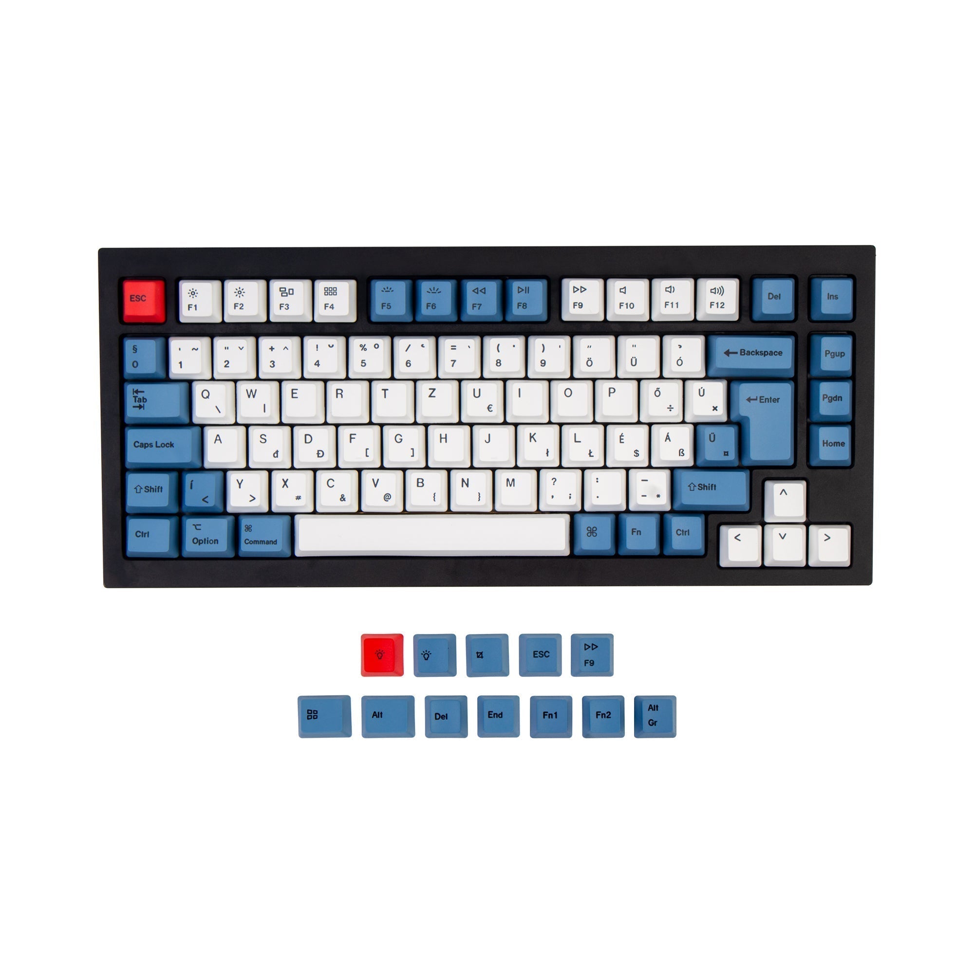 keychron-q1-q2-k2-set-de-touches-oem-pbt-dye-sub-bleu image 1